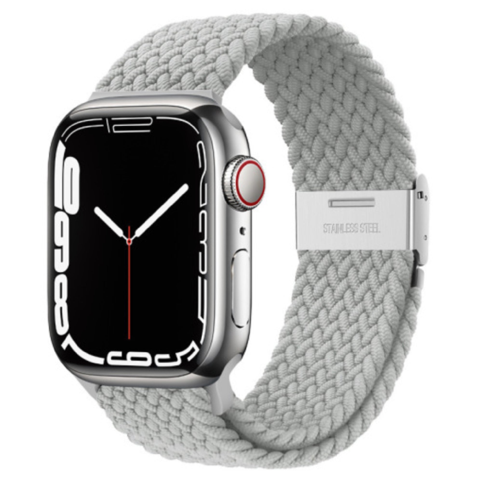 Apple Watch gevlochten loop verstelbaar - pearl white