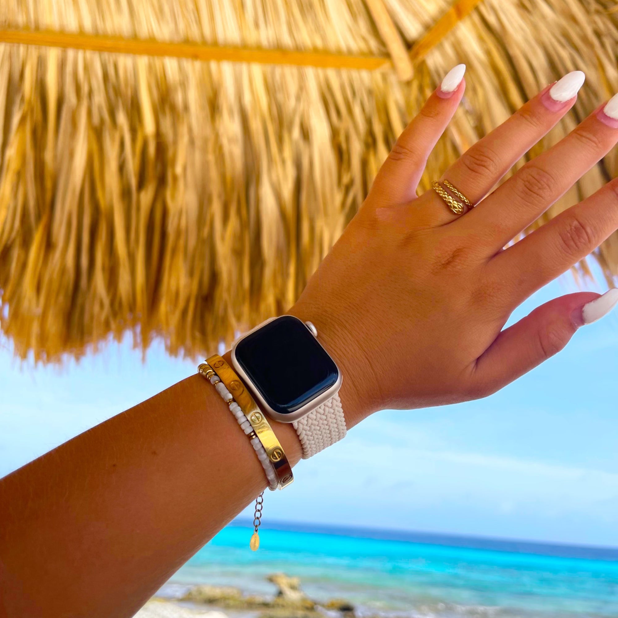 Apple Watch gevlochten solo loop - starlight