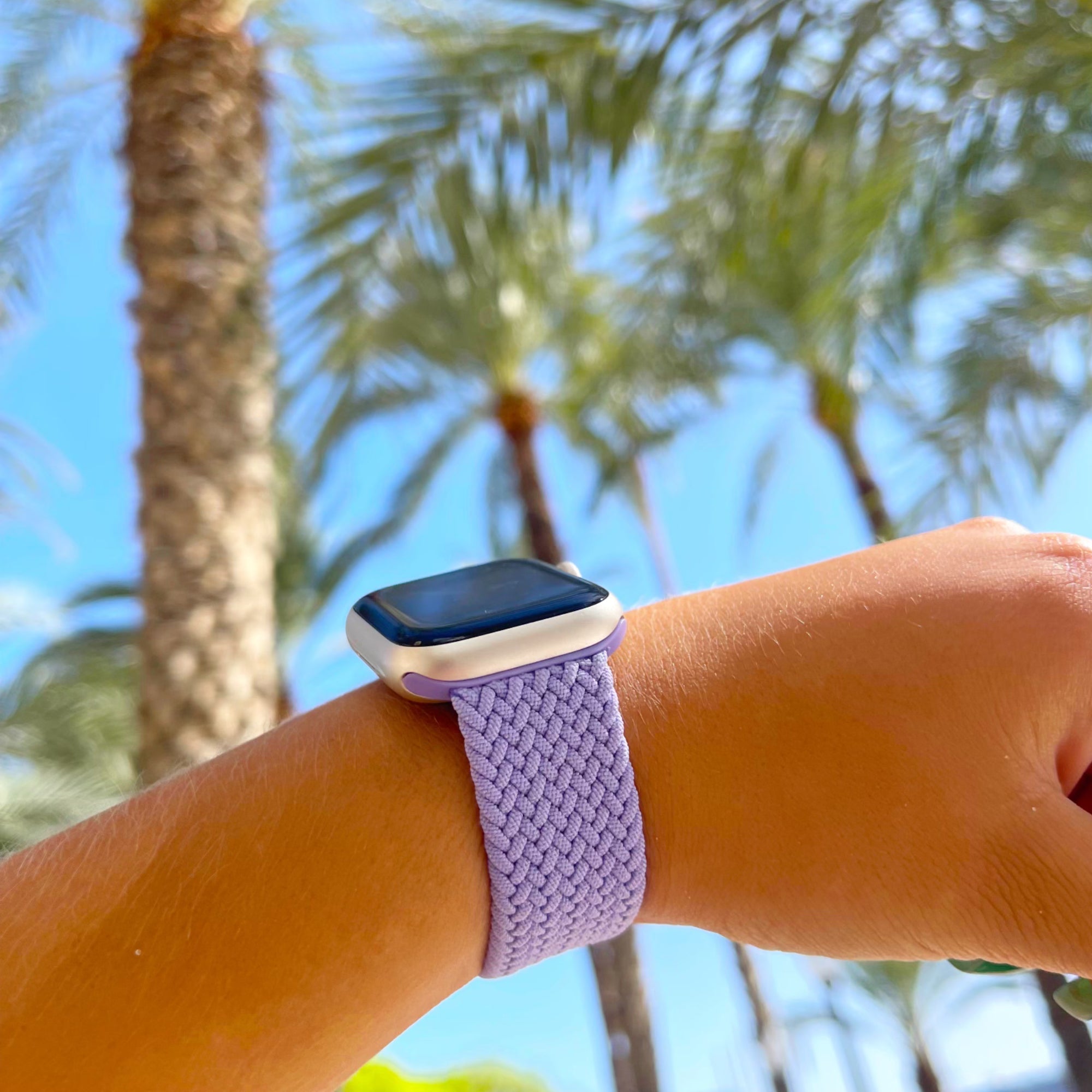 Apple Watch gevlochten loop verstelbaar - lavender