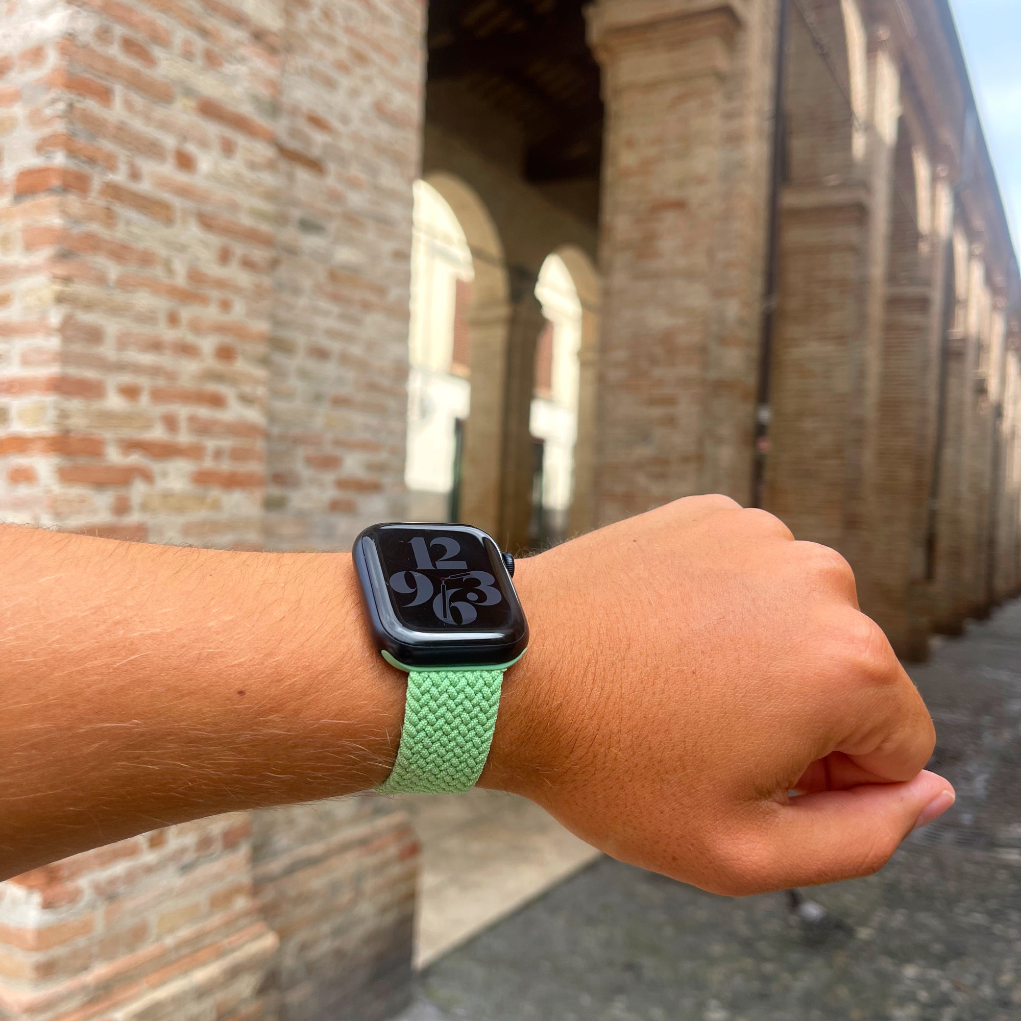 Apple Watch gevlochten solo band - groen