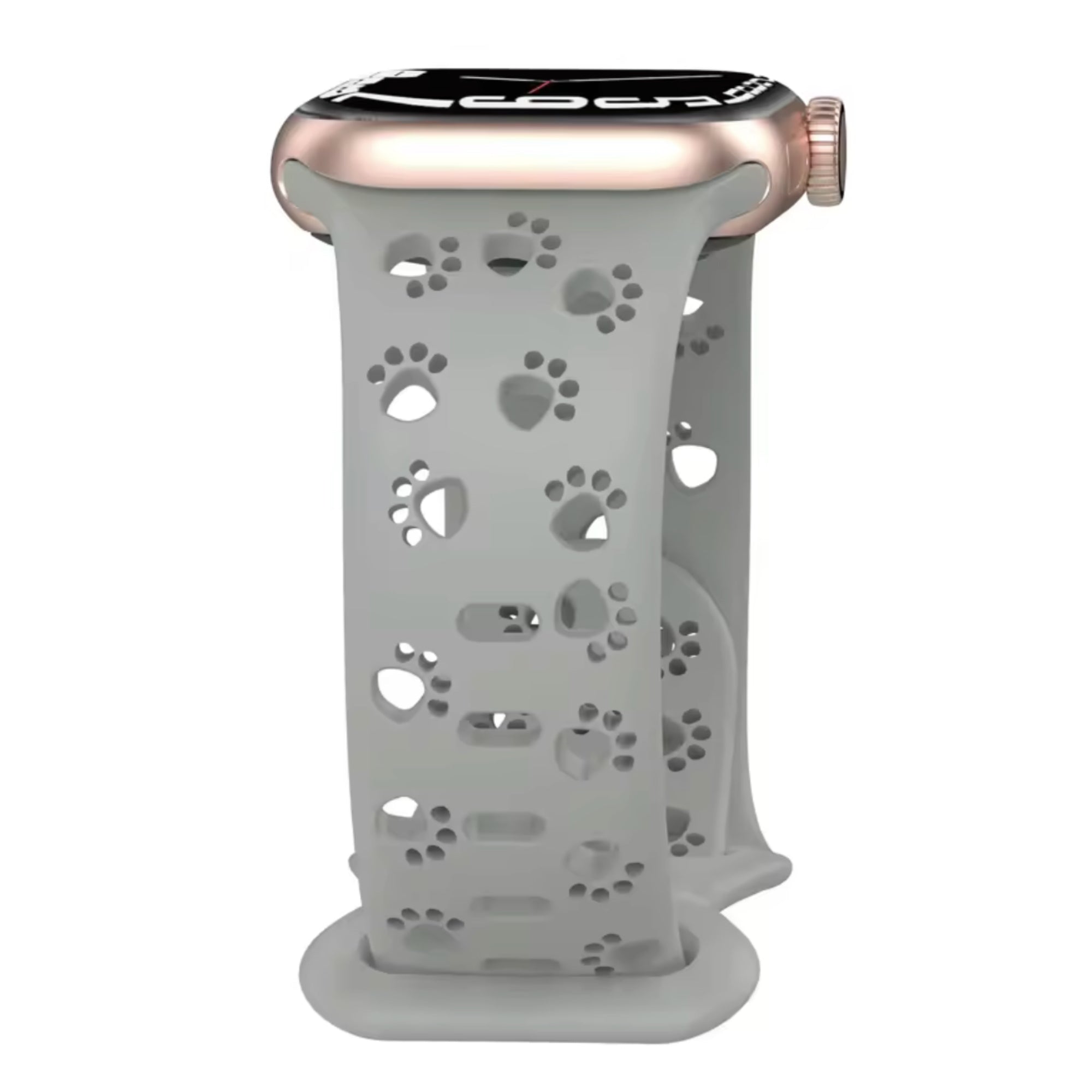 Apple Watch siliconen dog paw bandje - grijs