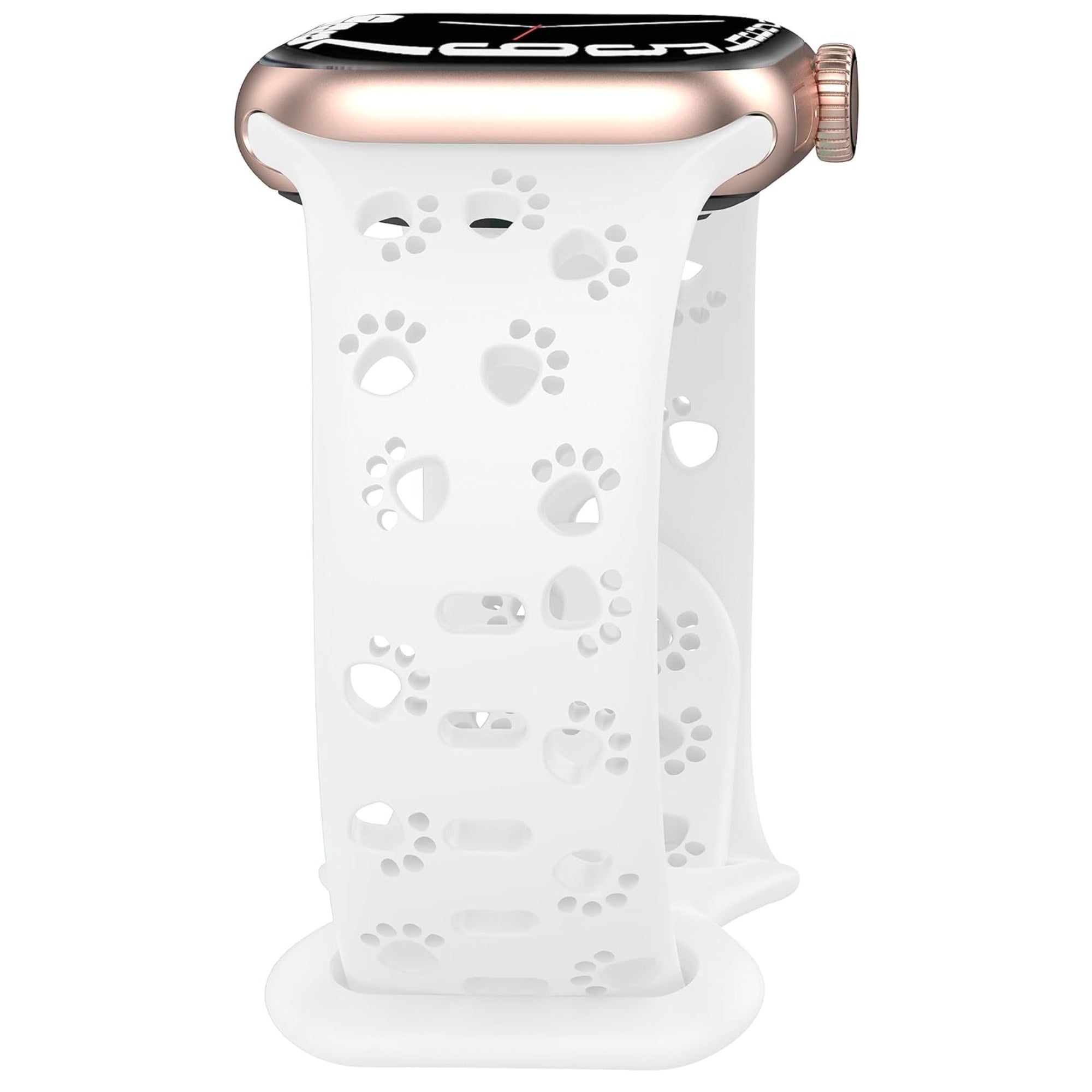 Apple Watch silicone dog paw strap - white