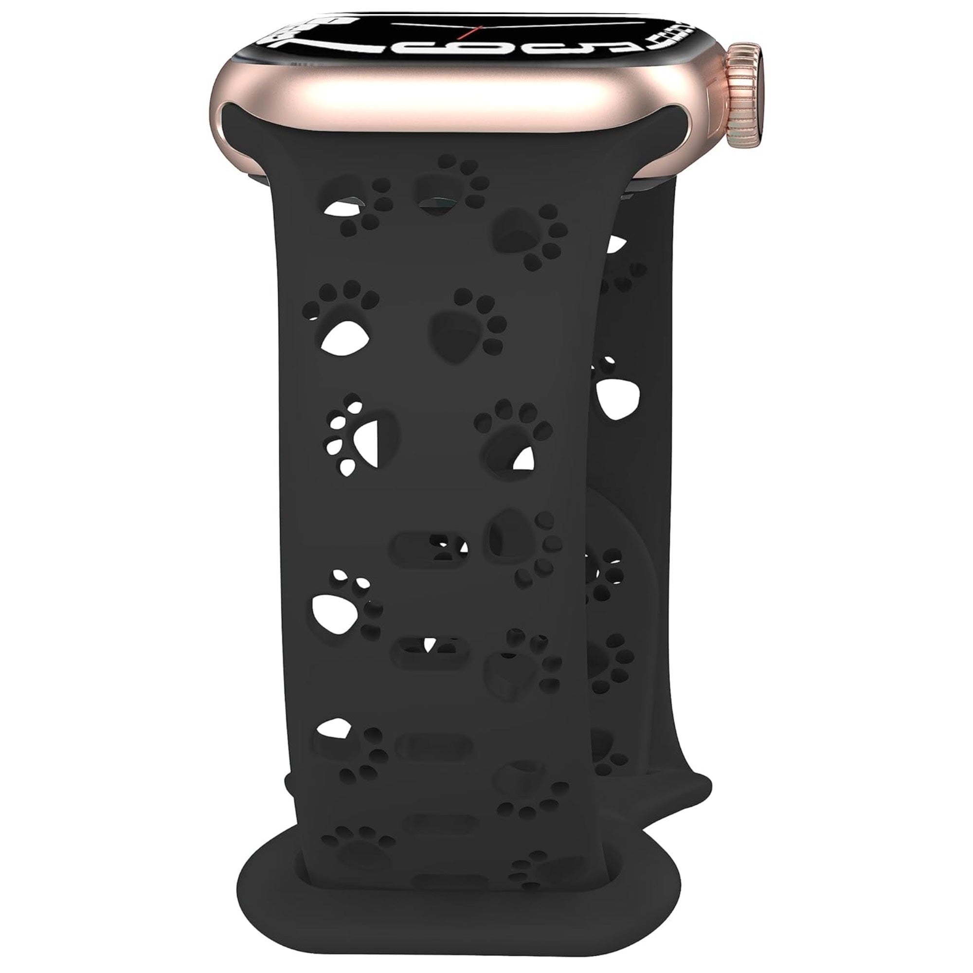 Apple Watch silicone dog paw strap - black