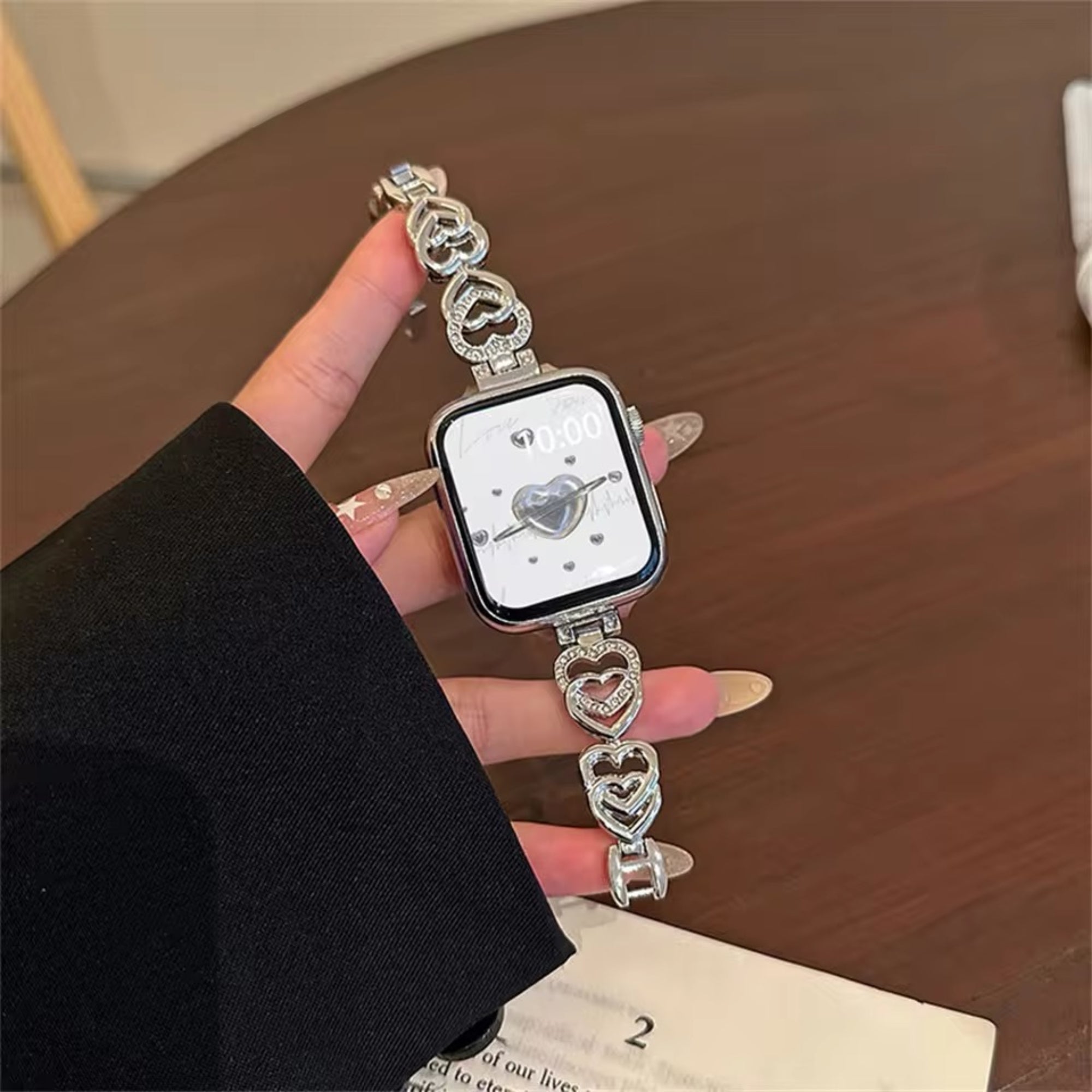 Apple Watch heart band - zilver