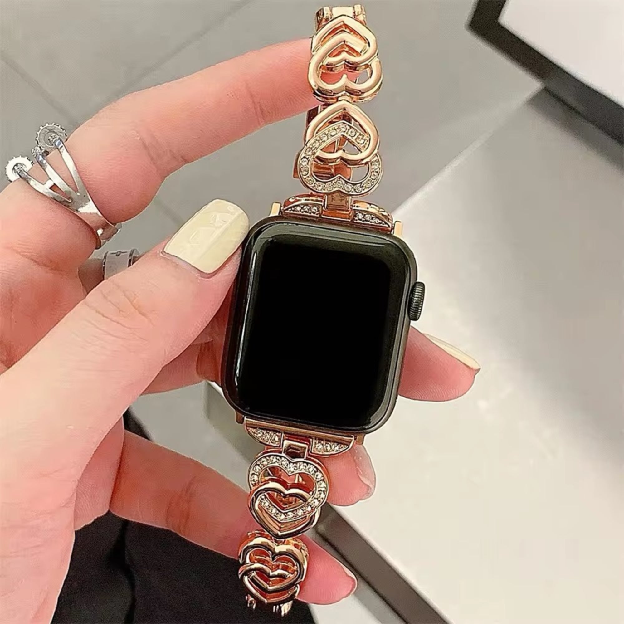 Apple Watch heart band - rosé