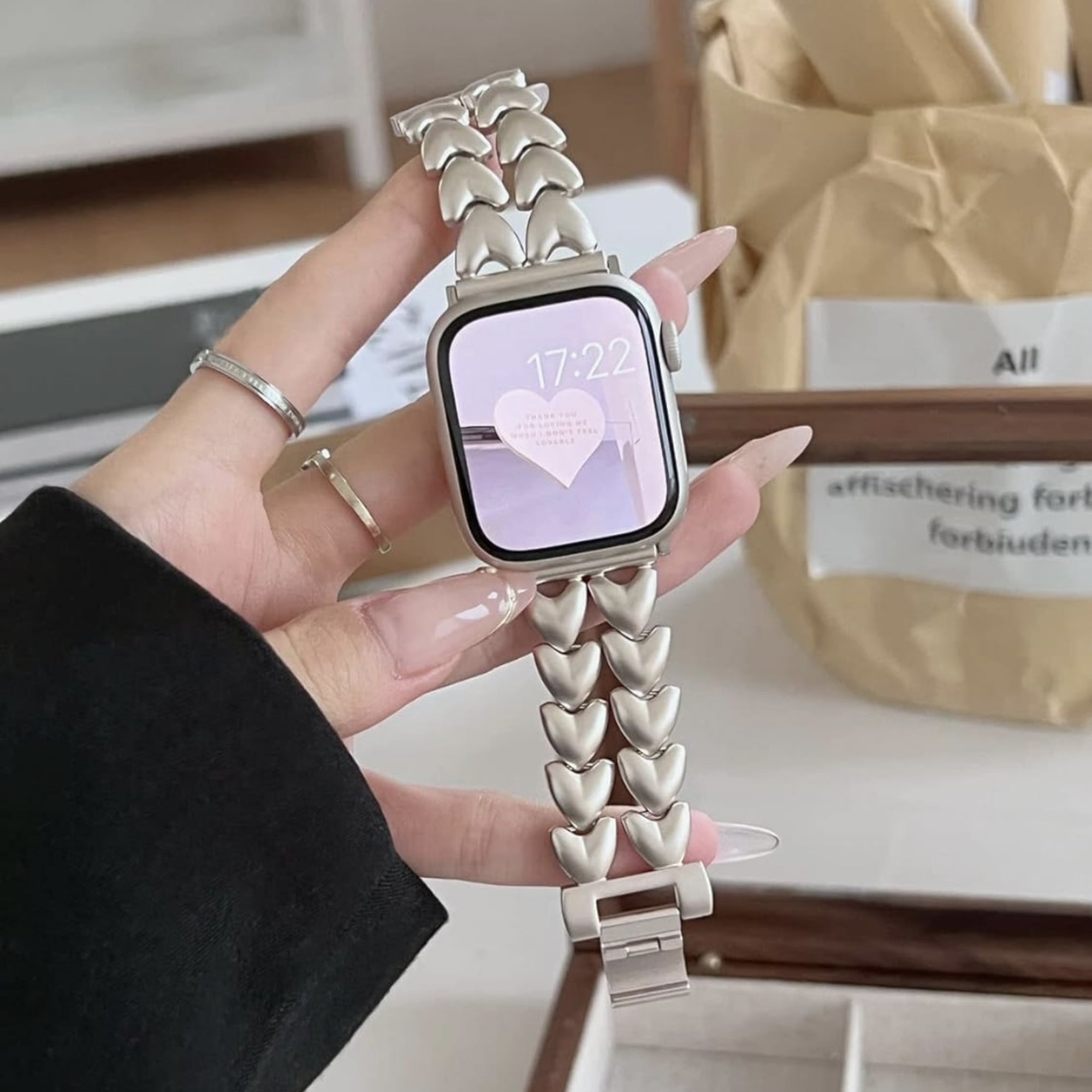 Apple Watch double love band - starlight