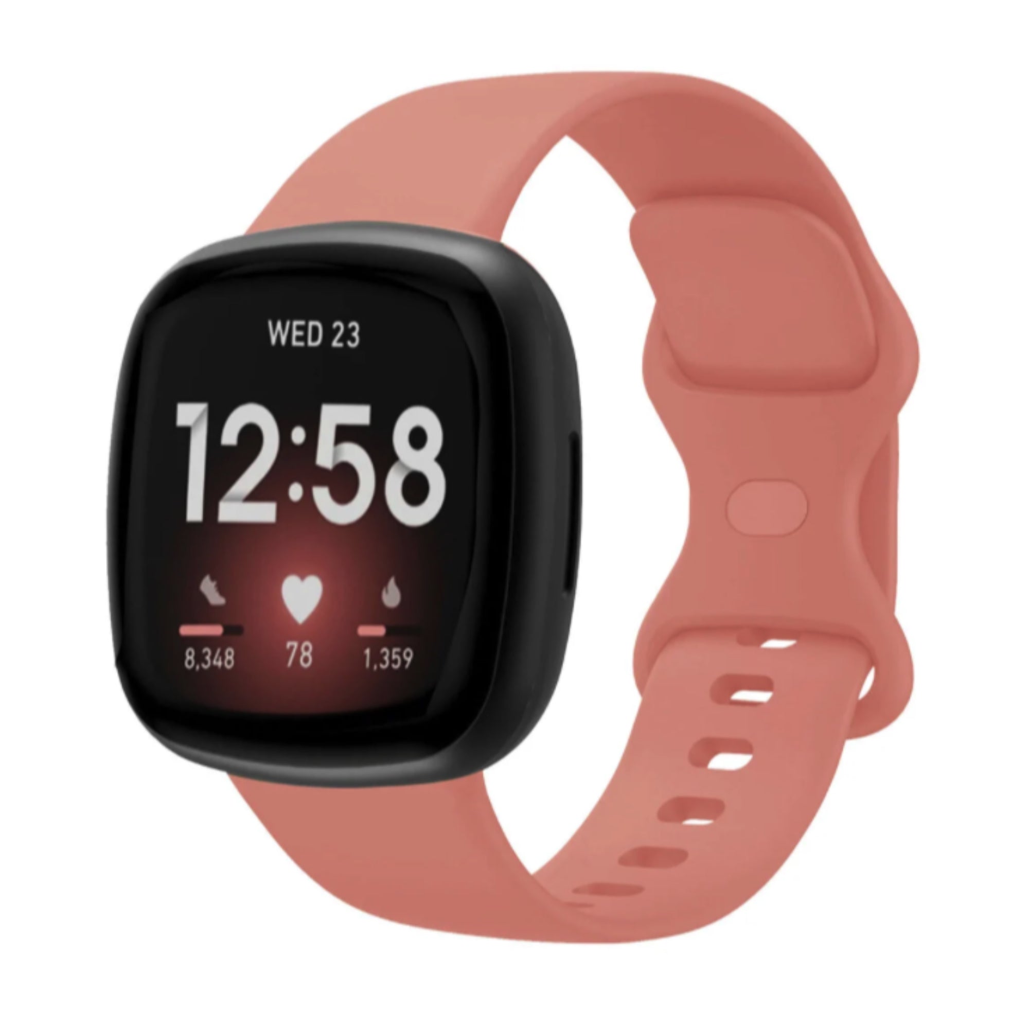 Fitbit Versa 3 / 4 / Sense Silikonarmband – Terra Pink