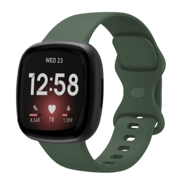 Fitbit Versa 3 / 4 / Sense Silikonarmband – dunkelgrün