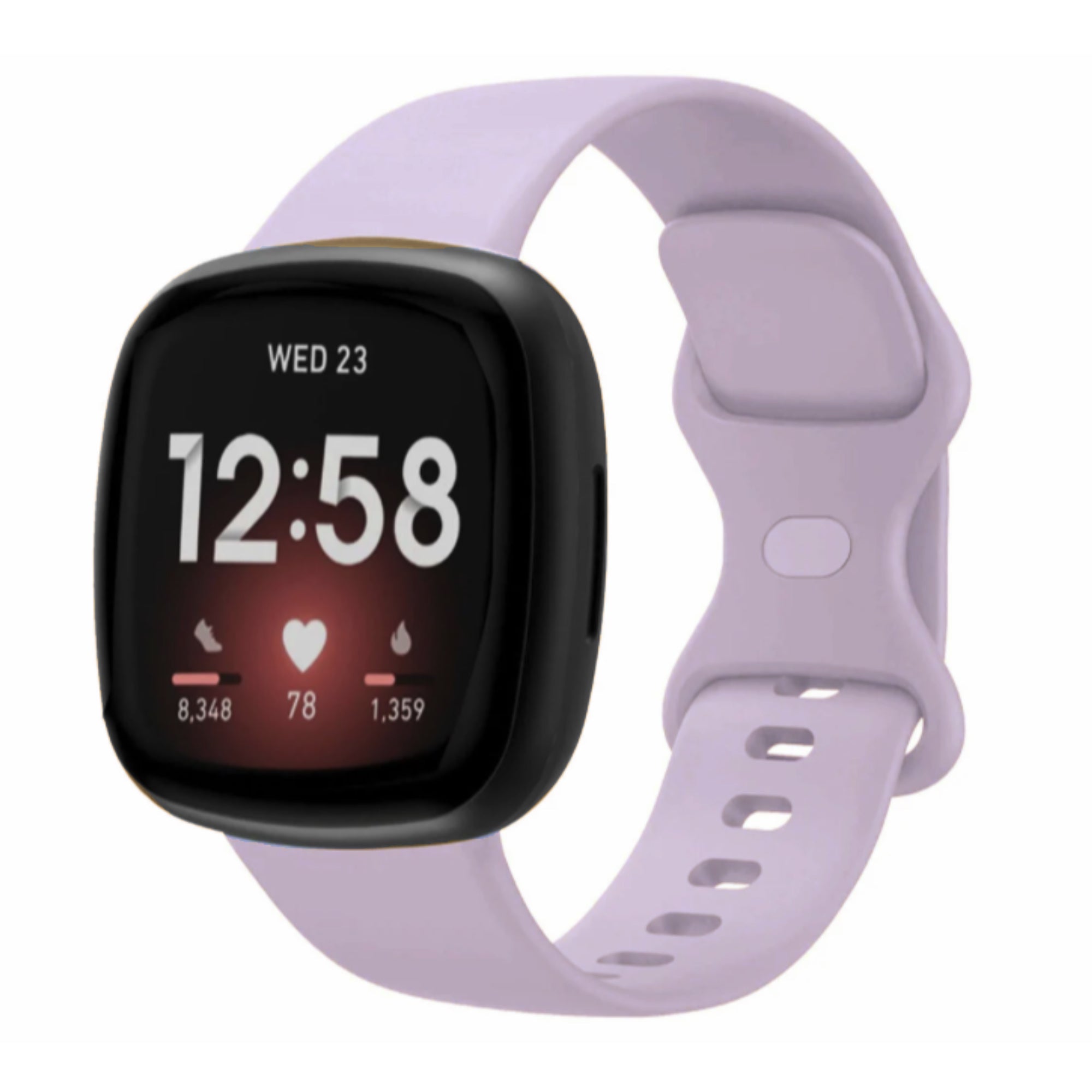 Fitbit Versa 3 / 4 / Sense Silikonarmband – Lila