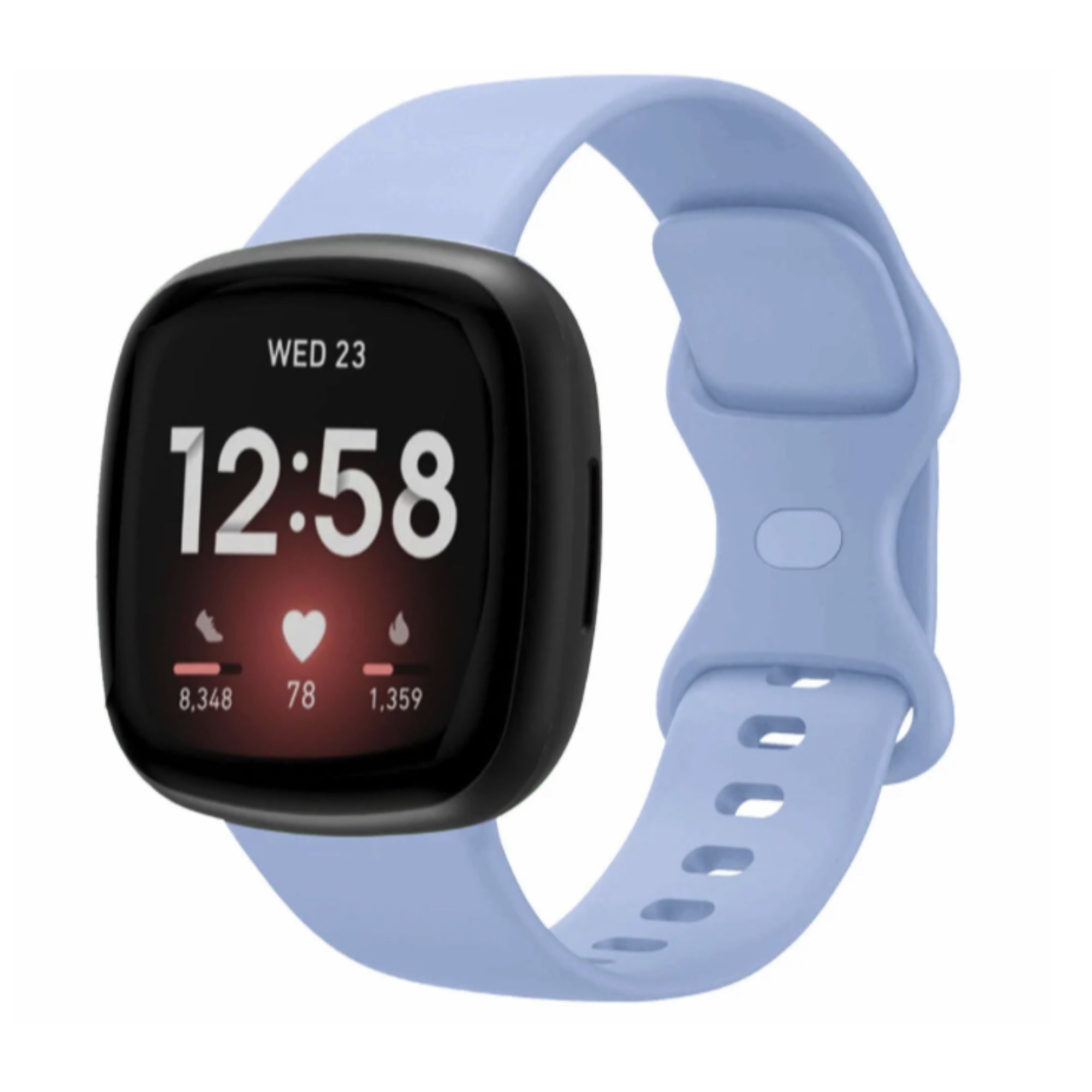 Fitbit Versa 3 / 4 / Sense Silikonarmband – Hellblau