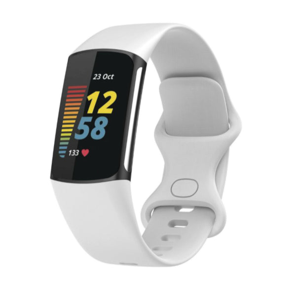 Fitbit Charge 5 / 6 siliconen bandje - wit