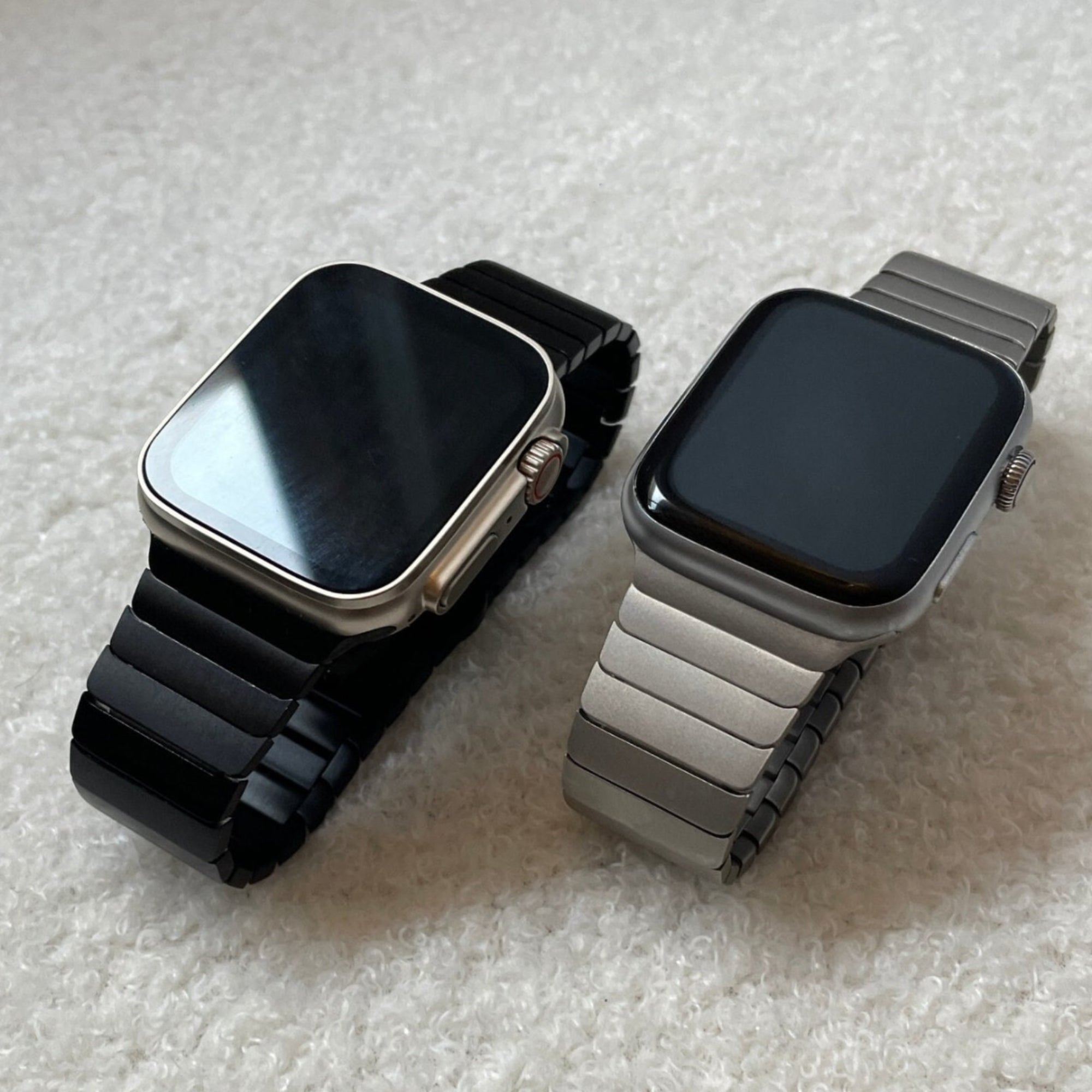 Apple Watch Stahlgliederarmband – Schwarz