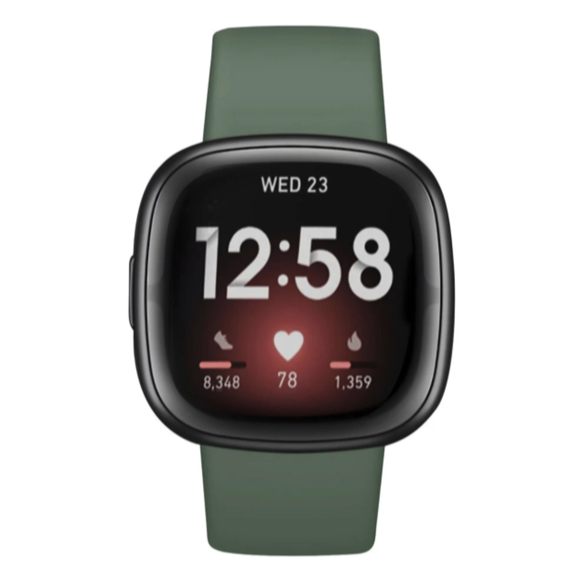 Fitbit Versa 3 / 4 / Sense siliconen bandje - donkergroen