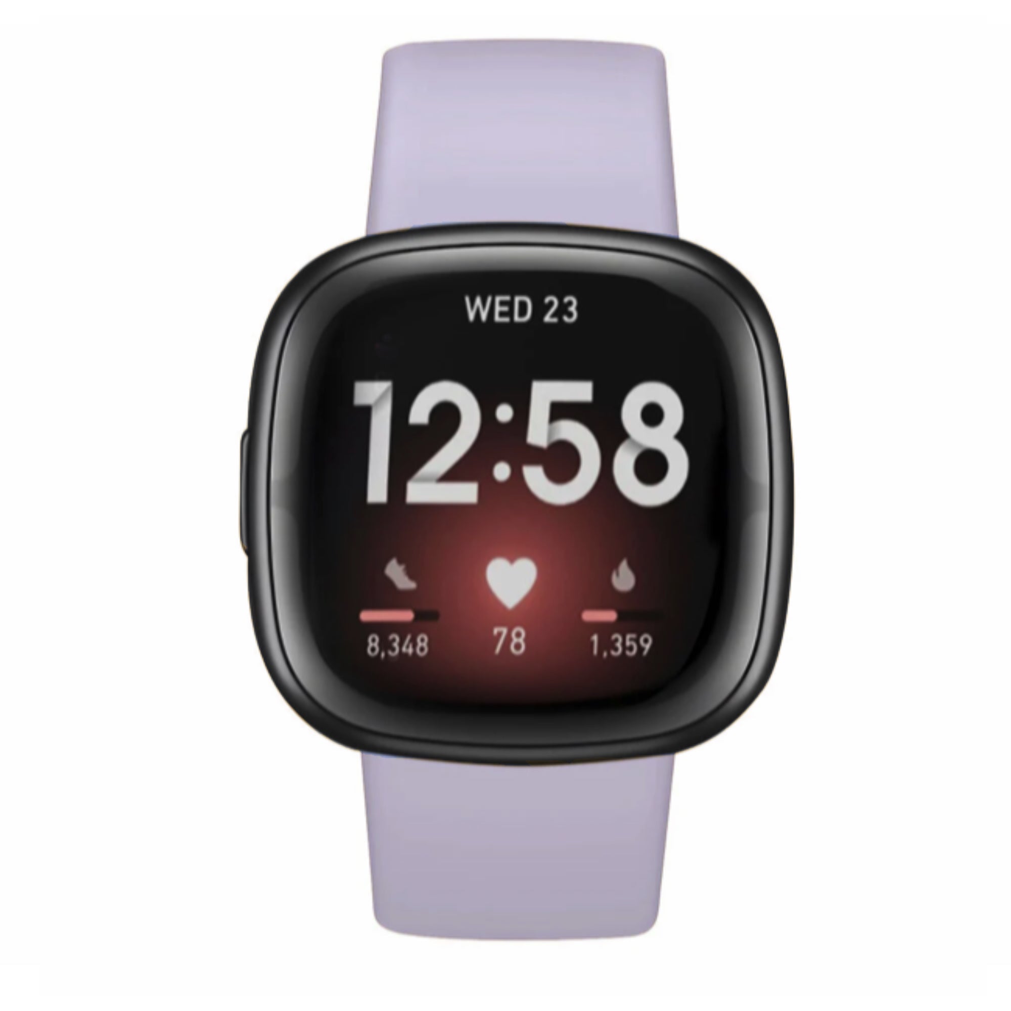 Fitbit Versa 3 / 4 / Sense siliconen bandje - paars