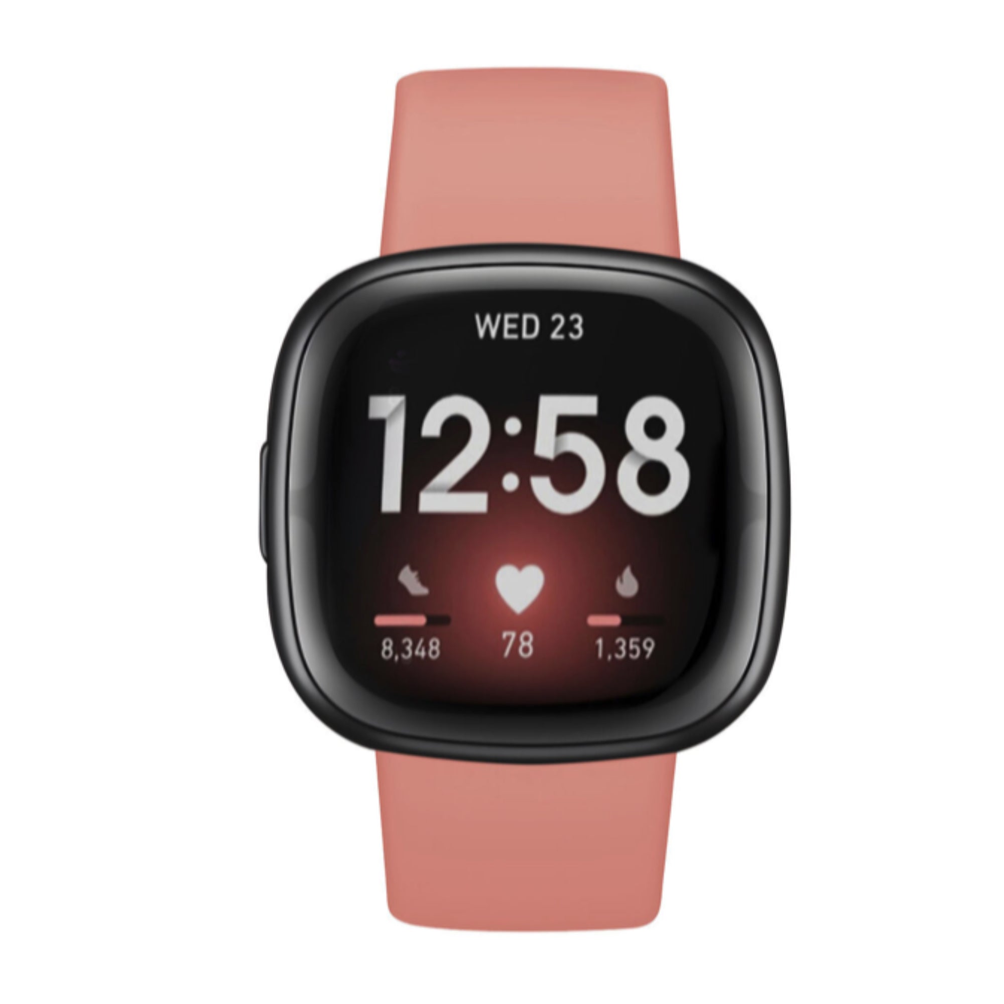 Fitbit Versa 3 / 4 / Sense Silikonarmband – Terra Pink