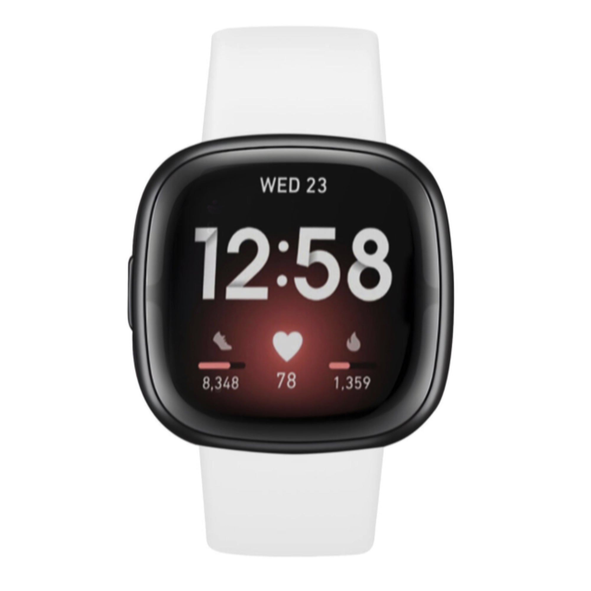 Fitbit Versa 3 / 4 / Sense siliconen bandje - wit