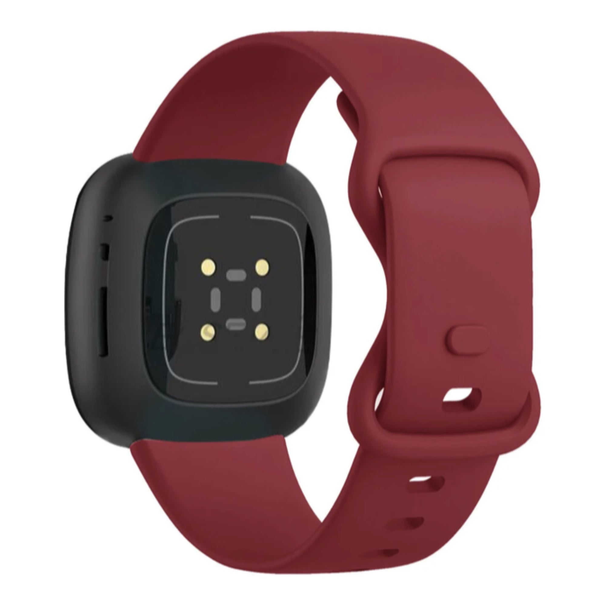 Fitbit Versa 3 / 4 / Sense siliconen bandje - wijnrood