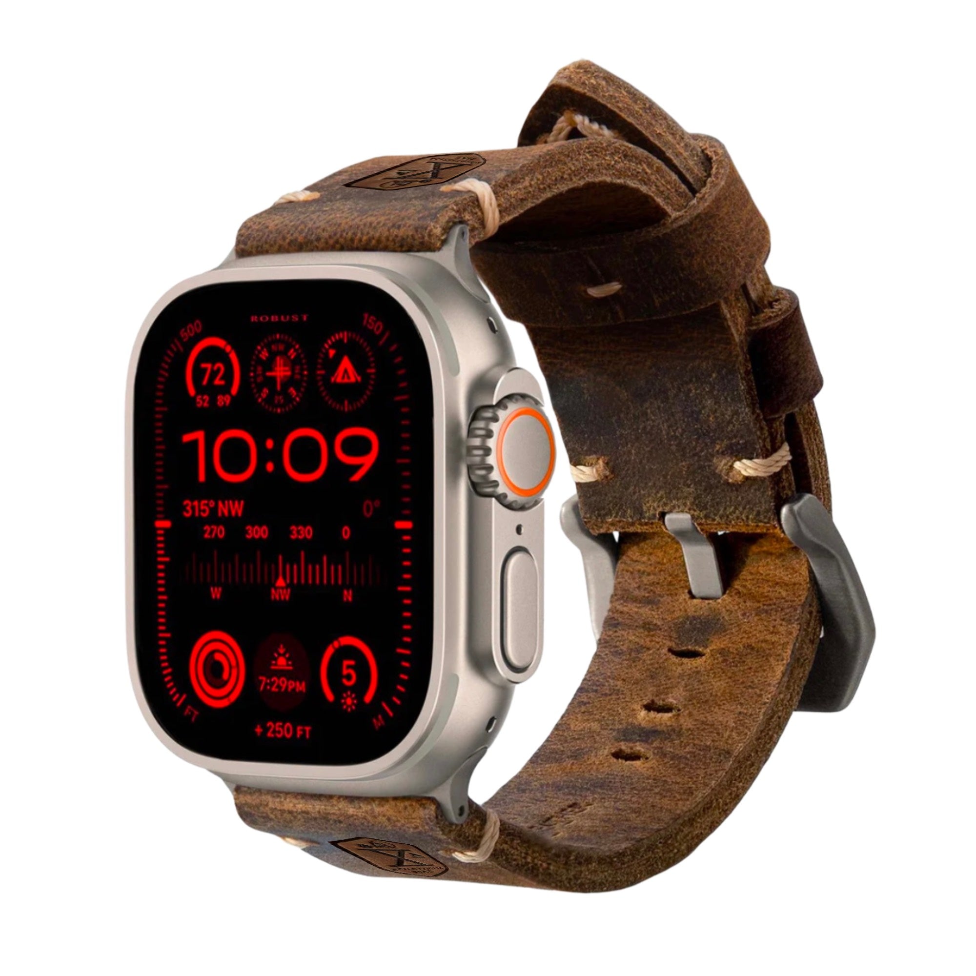 Apple Watch leren vintage band - bruin