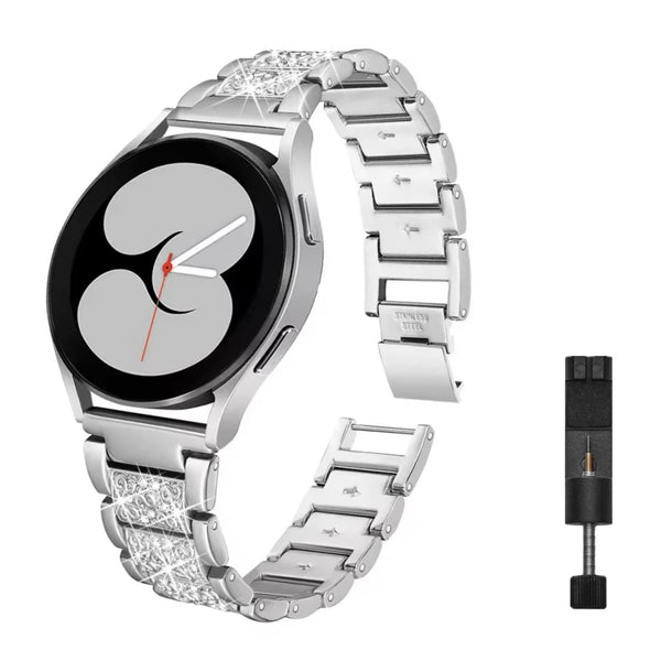 Samsung Galaxy Watch Diamantgliederarmband – Silber