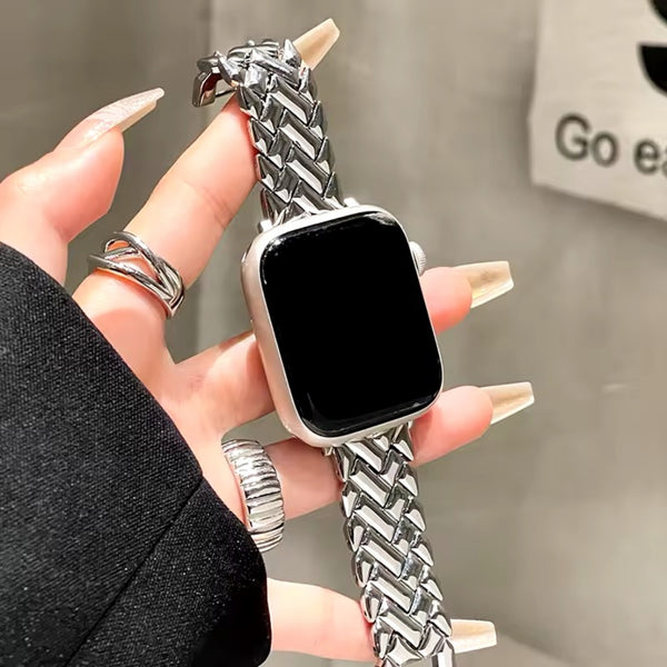 Apple Watch Herringbone Smart Band – Silber