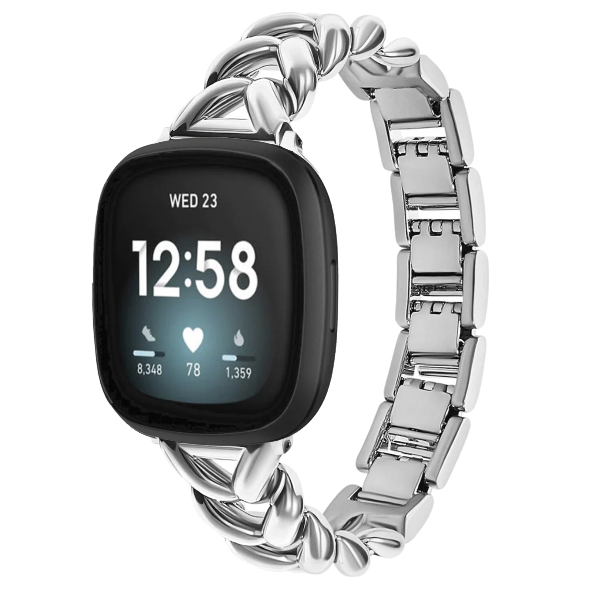 Armband für Fitbit Versa 3 / 4 / Sense V – Silber