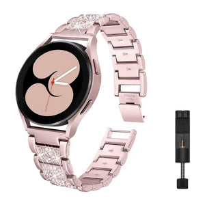 Samsung Galaxy Watch diamond schakel bandje - rosé