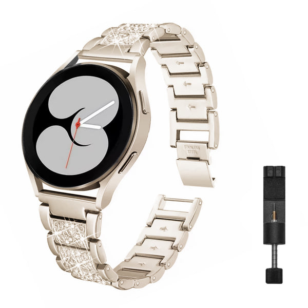 Samsung Galaxy Watch Diamantgliederarmband – Sternenlicht