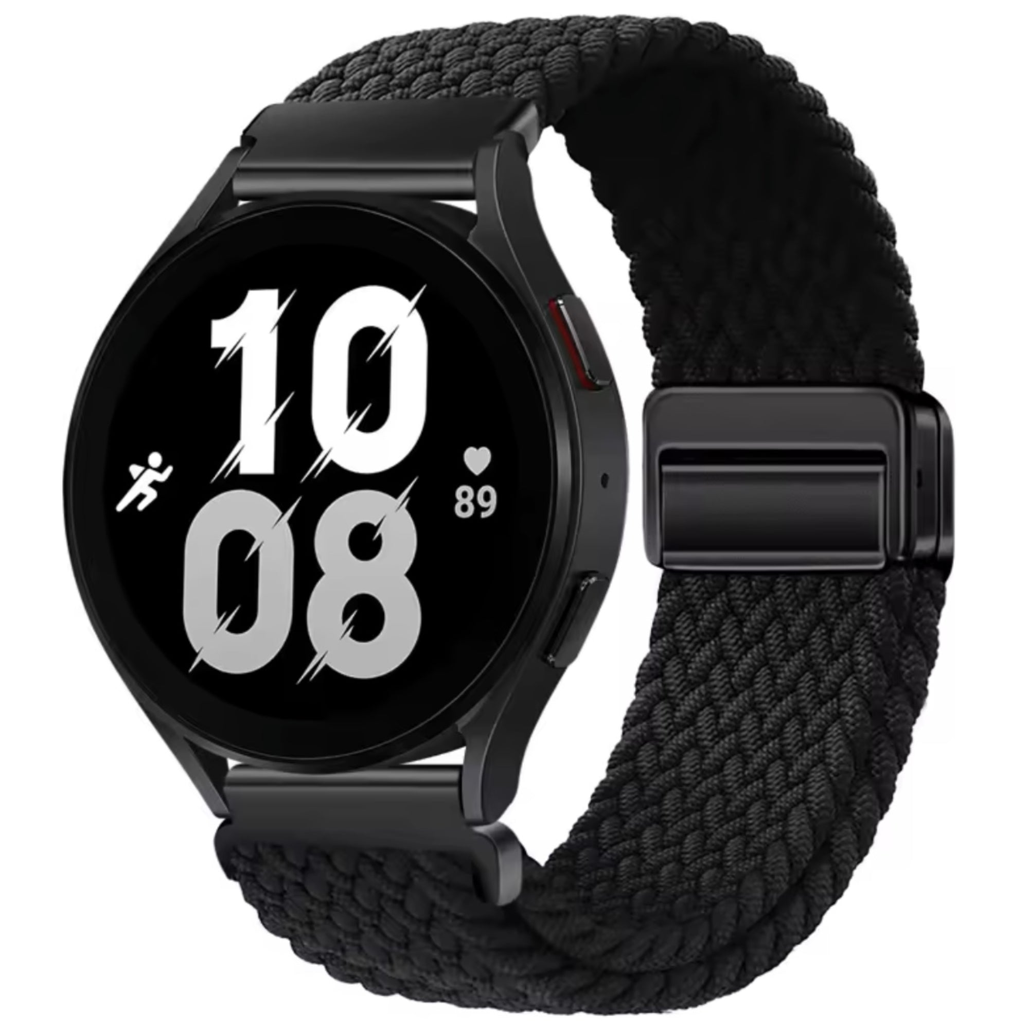 Geflochtenes Armband für Samsung Galaxy Watch – Schwarz