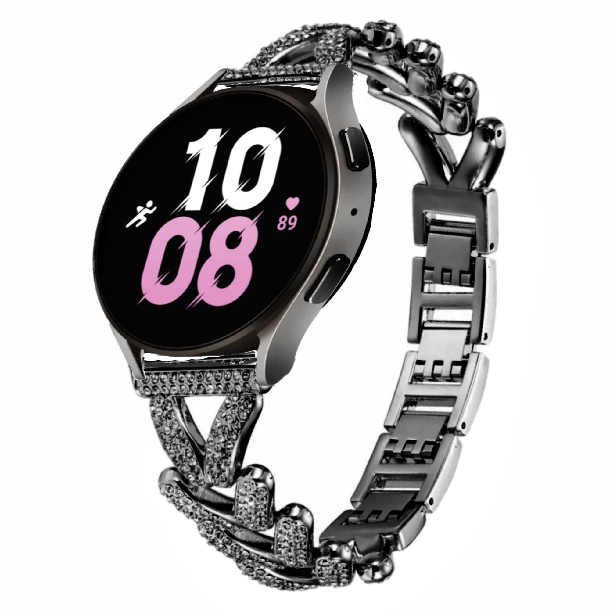 Samsung Galaxy Watch diamond V bandje - zwart