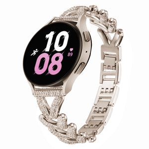 Samsung Galaxy Watch diamond V bandje - zilver