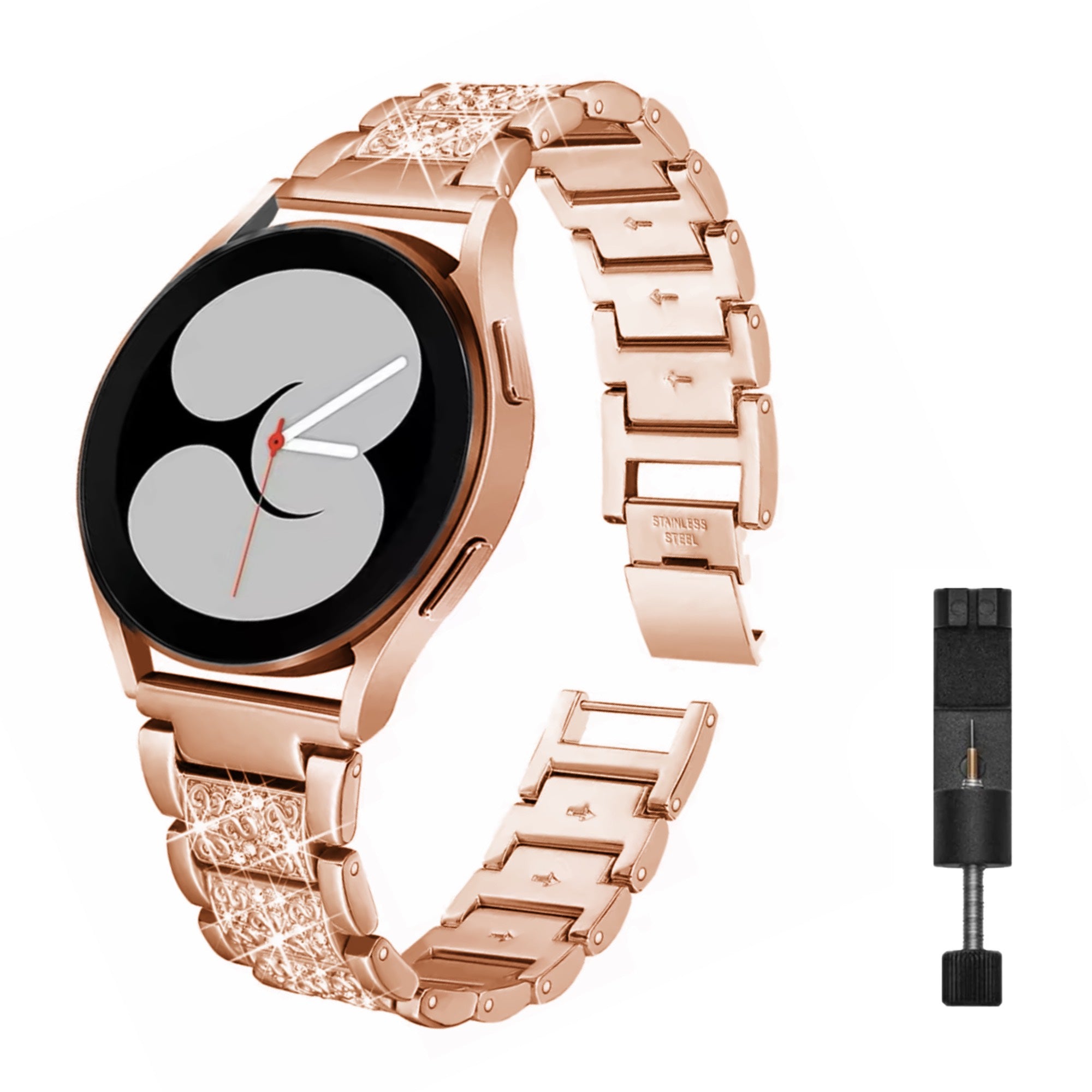 Samsung Galaxy Watch Diamantgliederarmband – Rosé