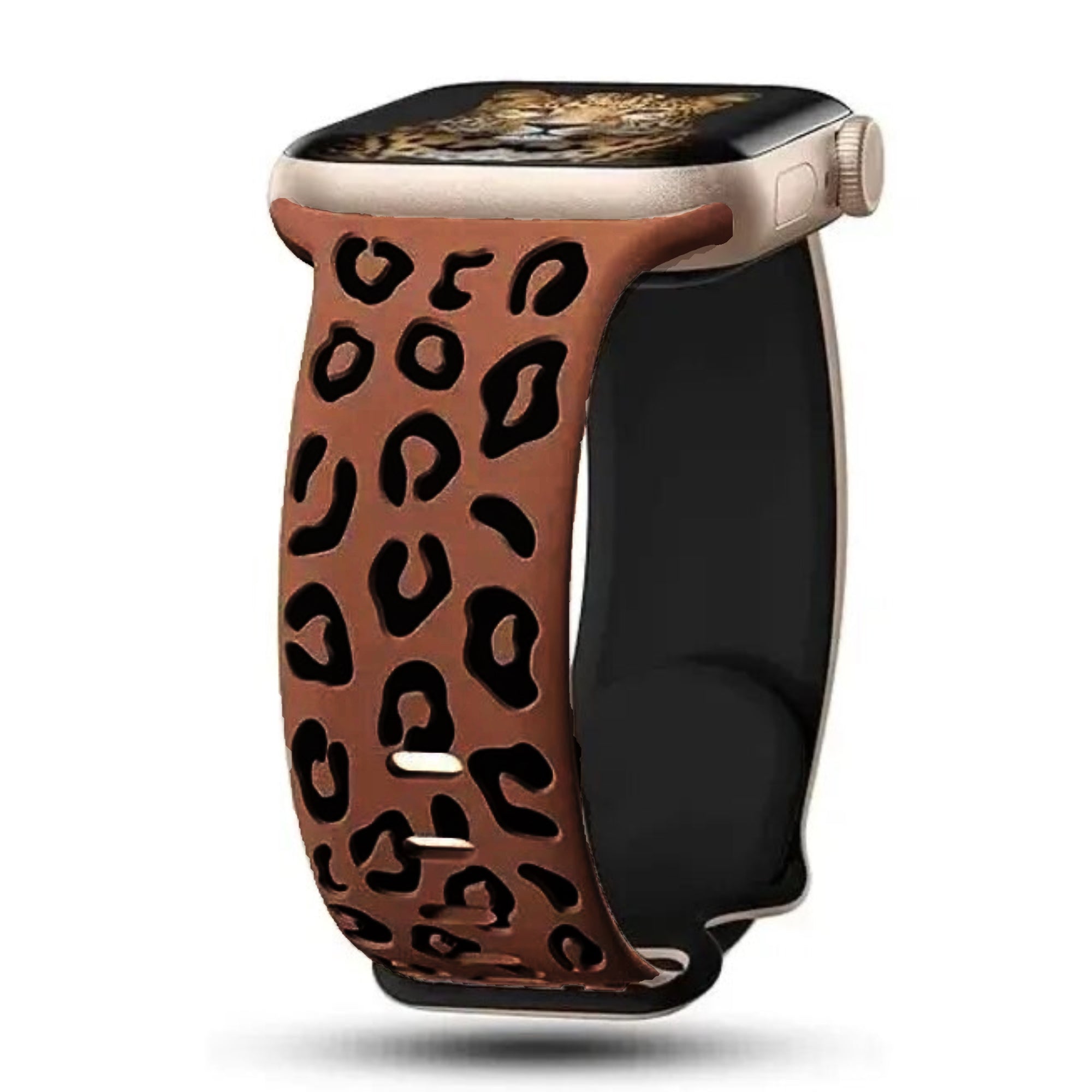 Apple Watch Silicone Panther Strap - Brown