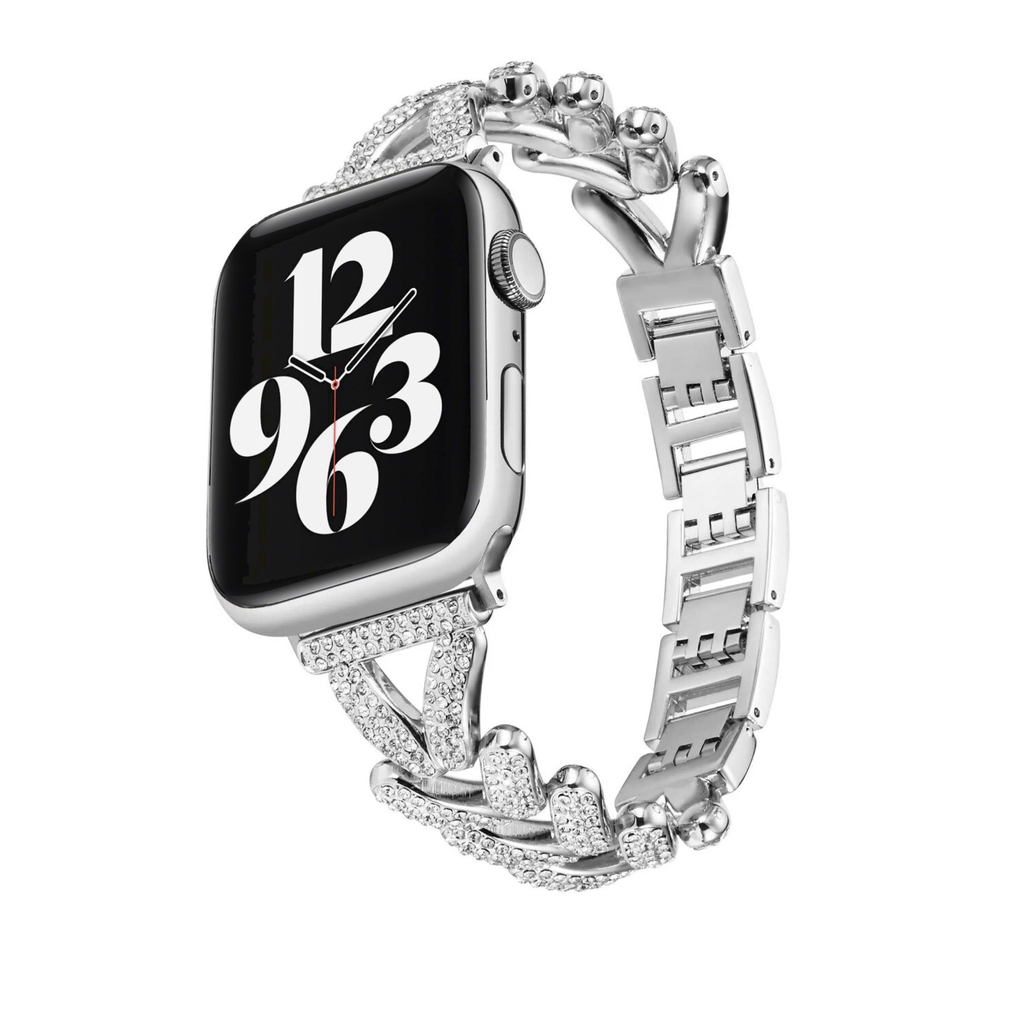 Apple Watch Diamant-V-Armband – Silber