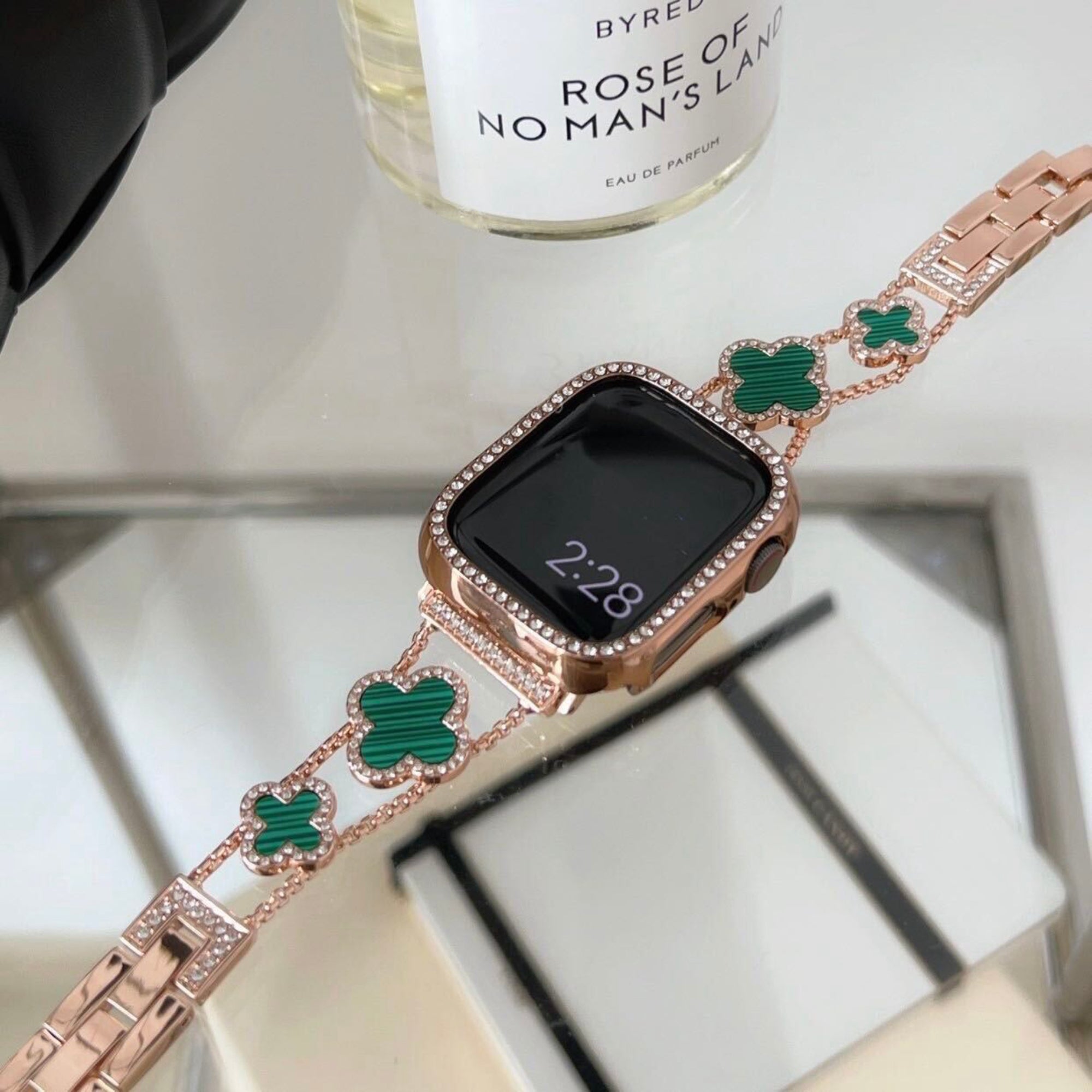 Apple Watch clover band lucky green - rosé