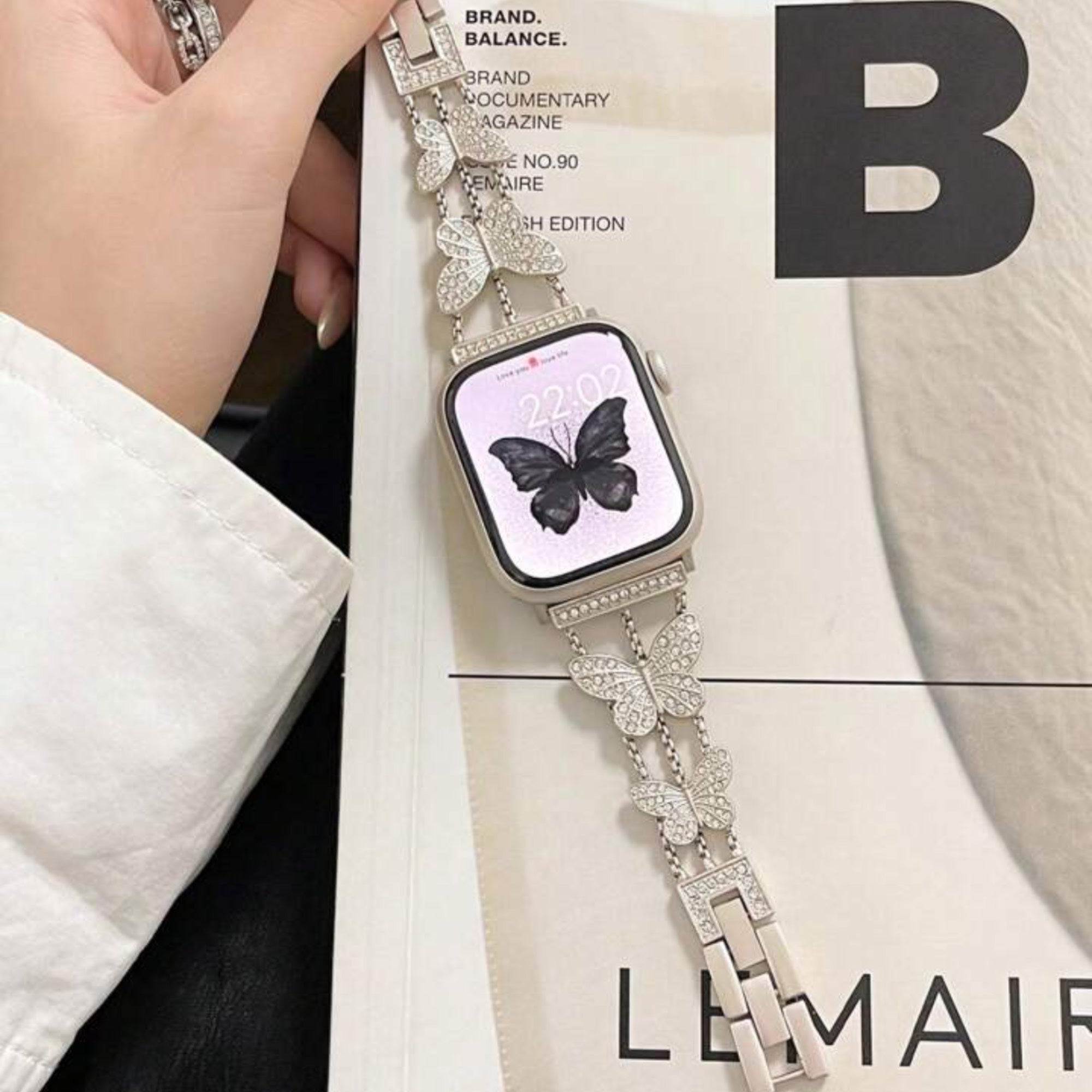 Apple Watch butterfly strap - starlight