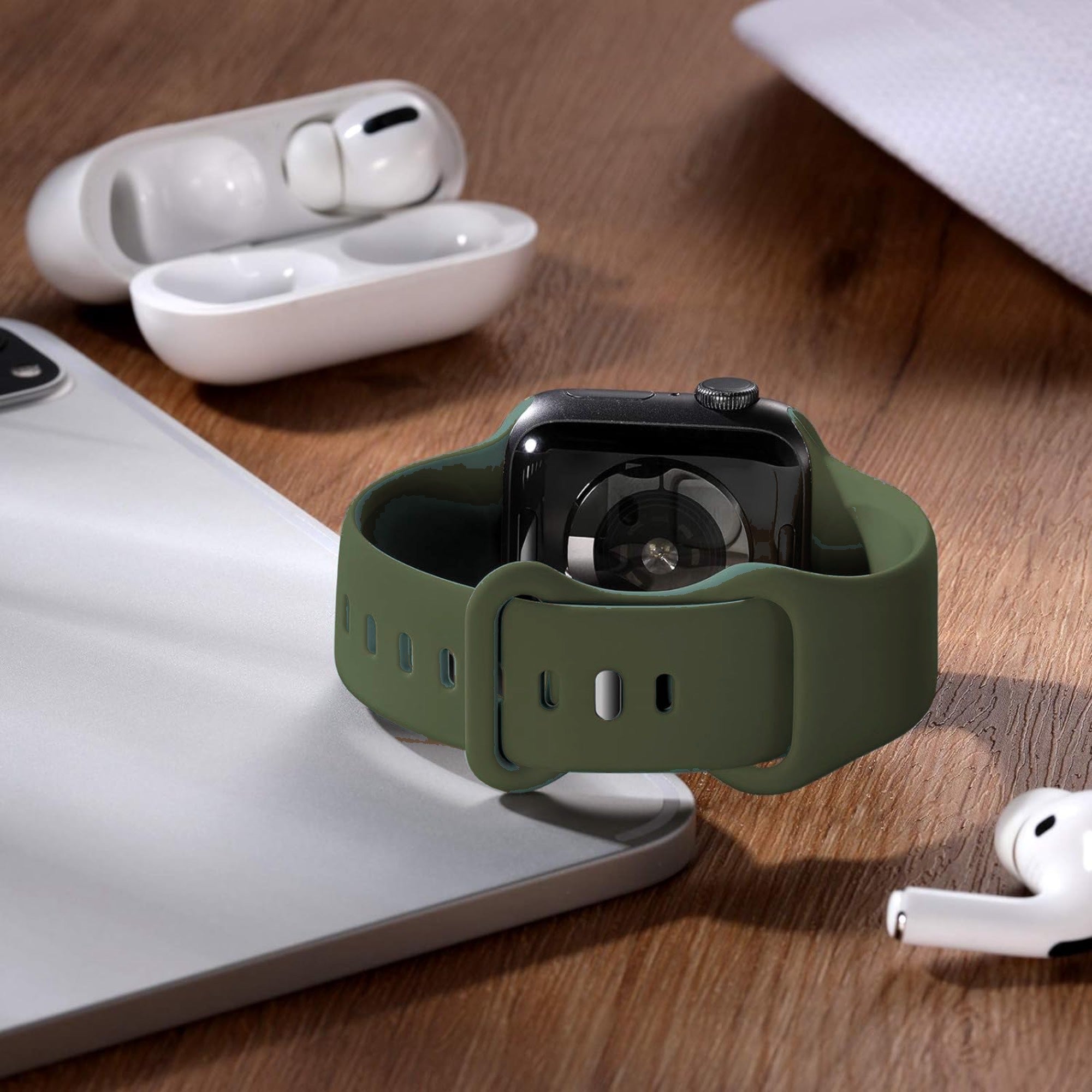 Apple Watch silicone strap - dark green