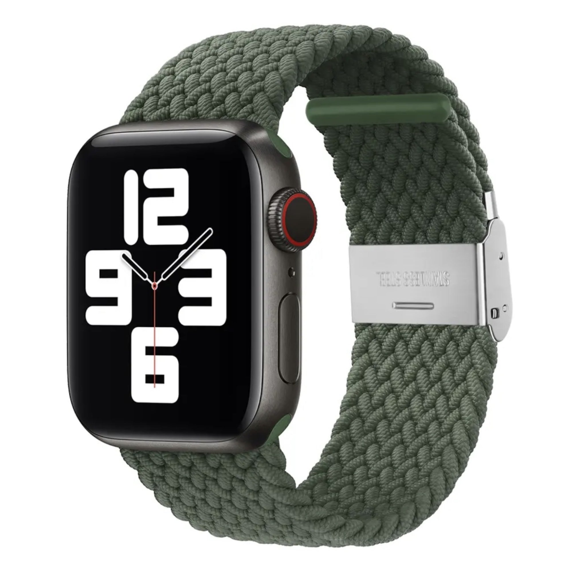 Geflochtene Apple Watch-Schlaufe verstellbar – Khaki