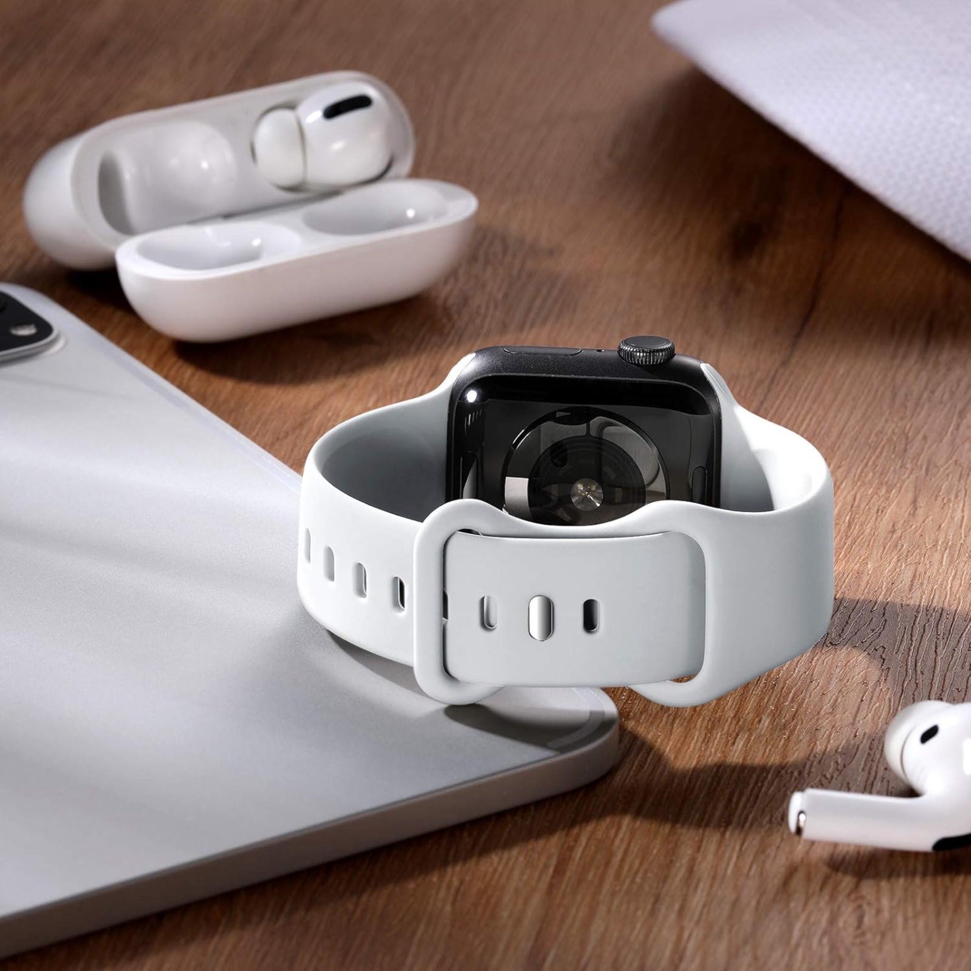 Apple Watch siliconen bandje - wit