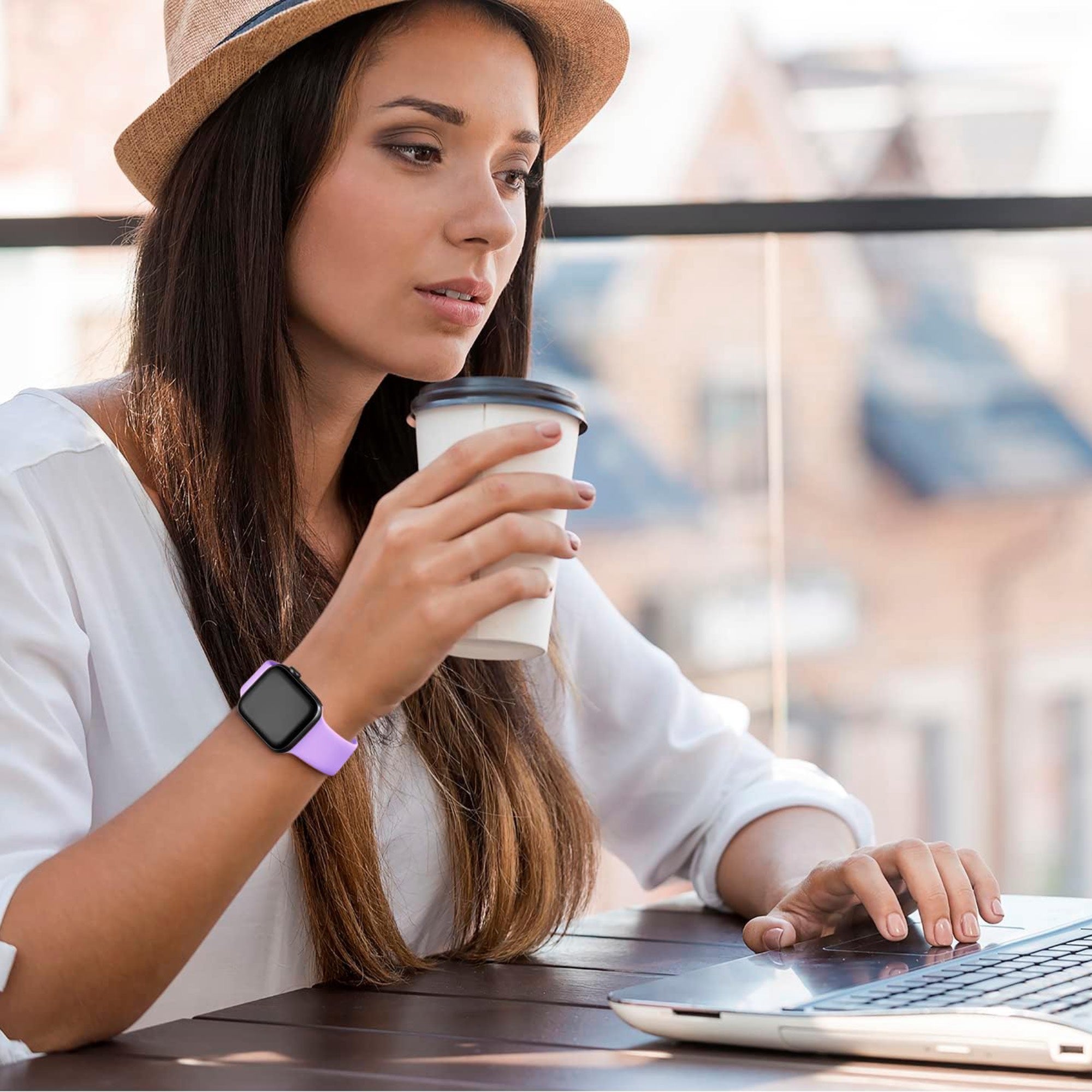 Apple Watch silicone strap - lilac