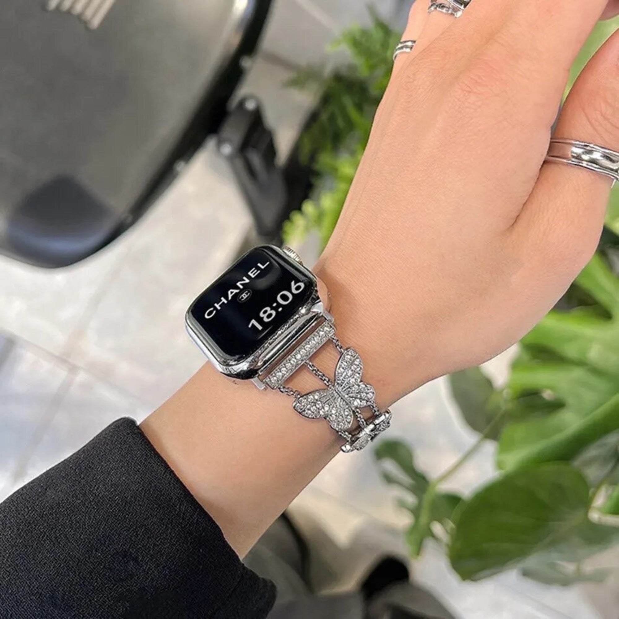 Apple Watch butterfly strap - silver