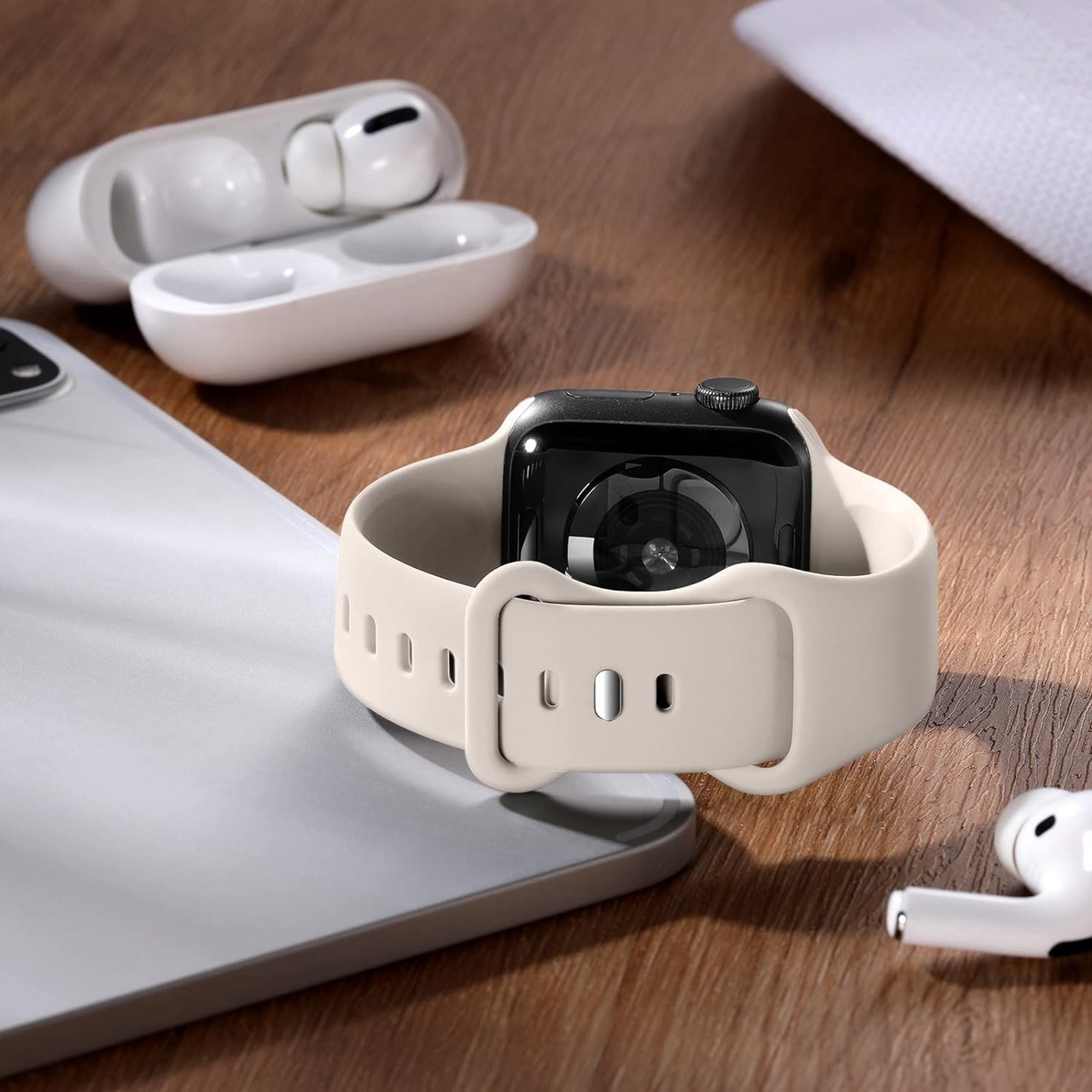 Apple Watch Silikonarmband – Sternenlicht