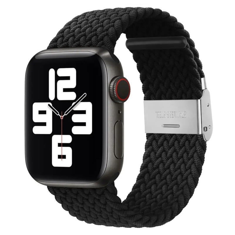 Apple Watch gevlochten loop verstelbaar - zwart