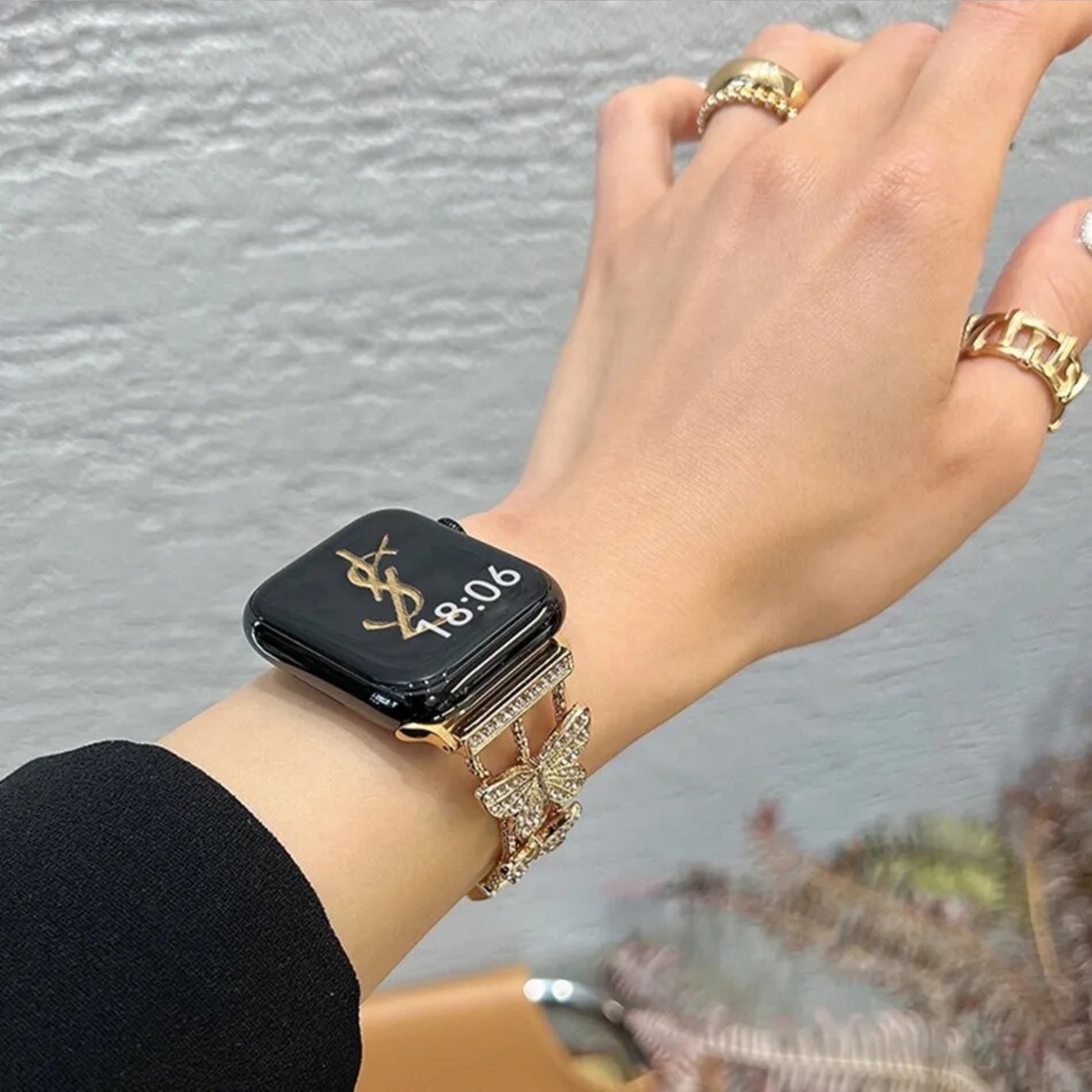 Apple Watch butterfly strap - gold