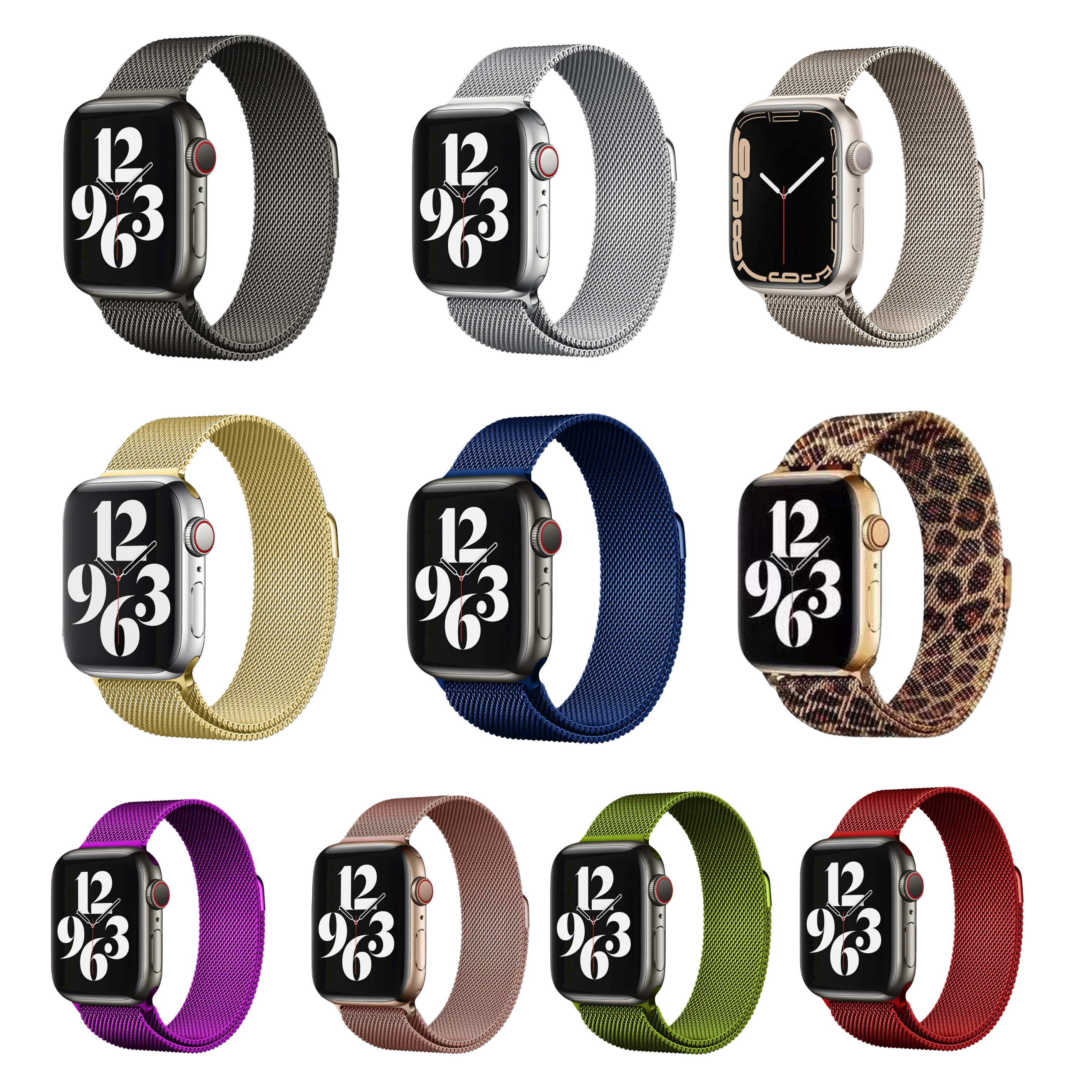 10x Apple Watch milanese band - multipack