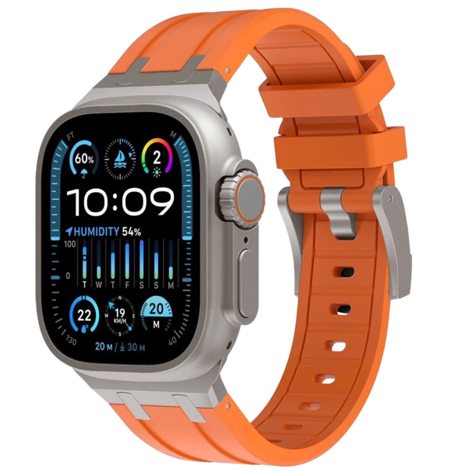 Luxus-Sportarmband der Apple Watch – Orange