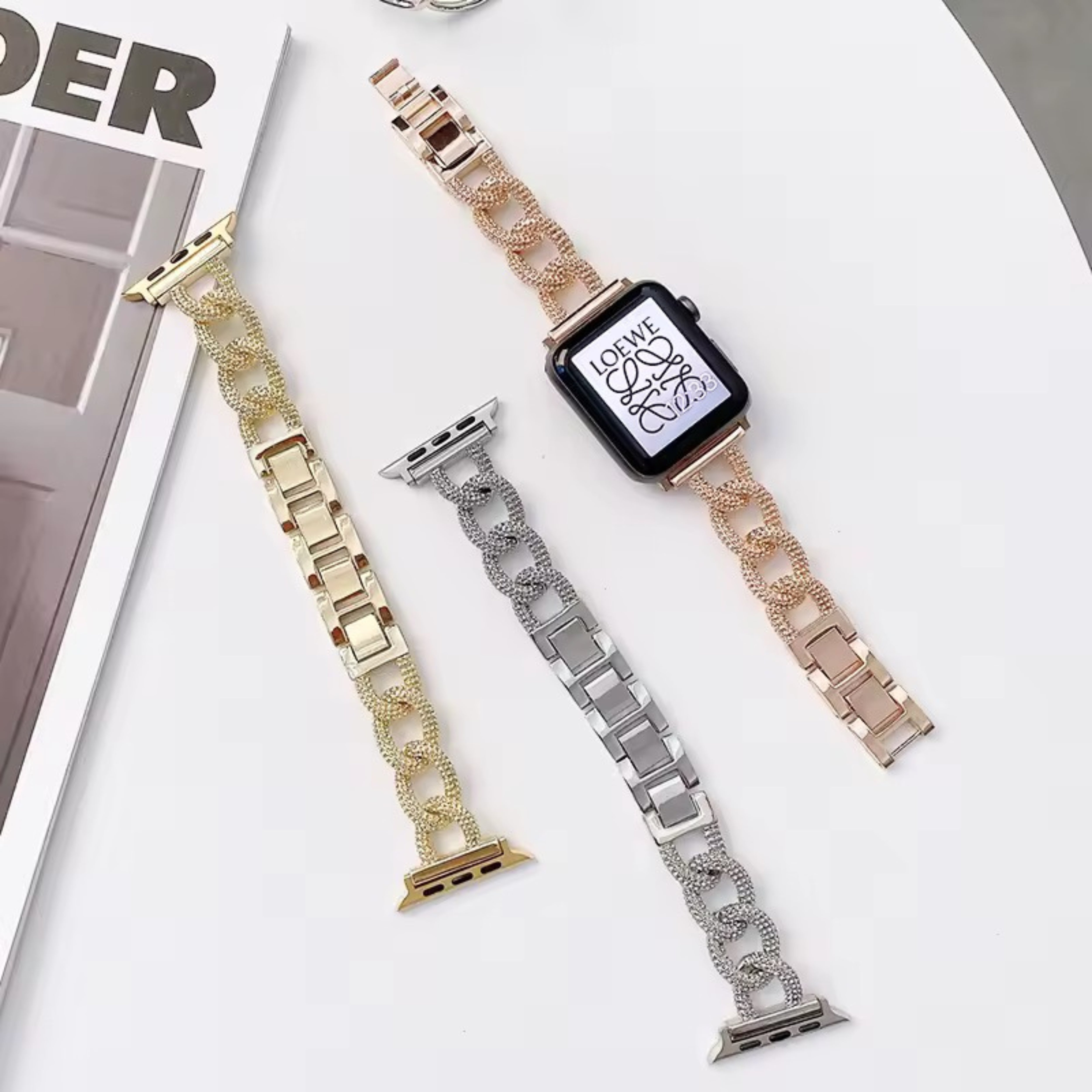 Apple Watch inspired ketting bandje - zilver