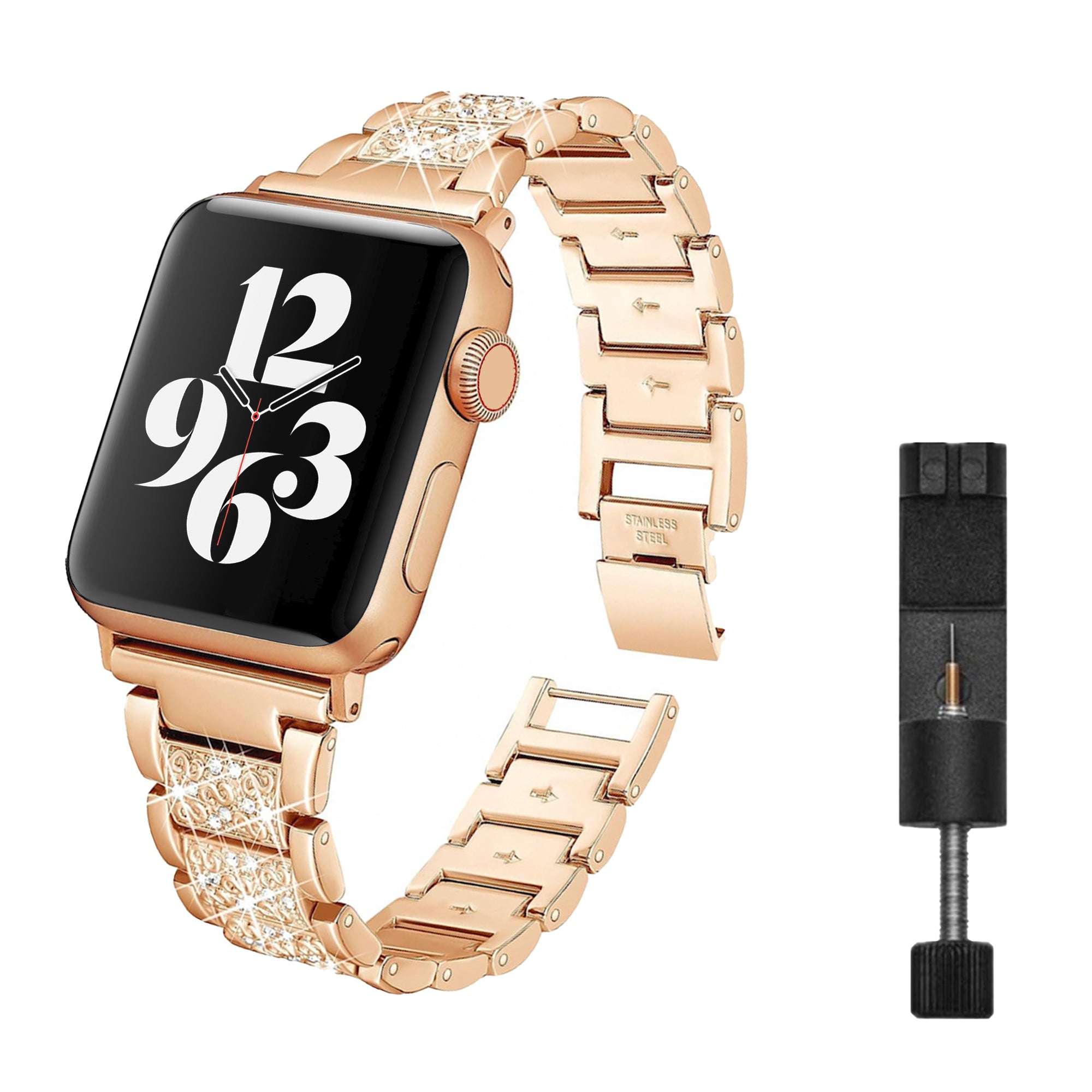 Apple Watch diamond schakel band - rosé