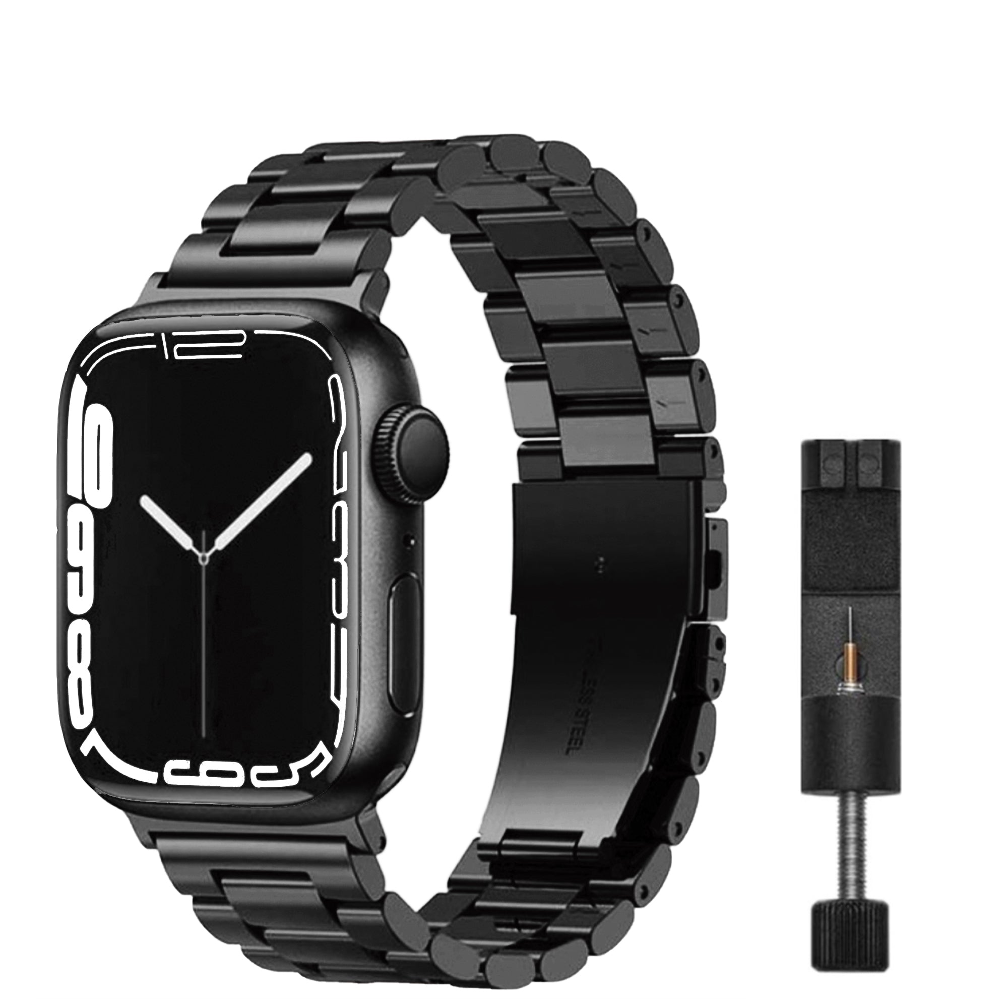 Apple Watch Stahlgliederarmband – Schwarz