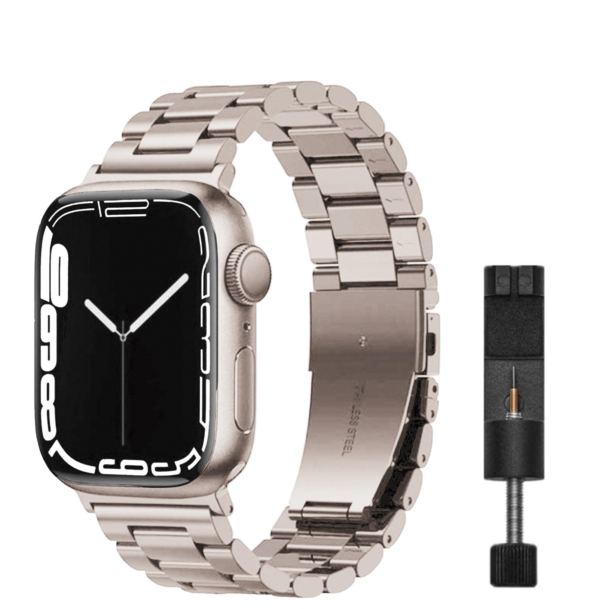 Apple Watch-Stahlgliederarmband – Sternenlicht