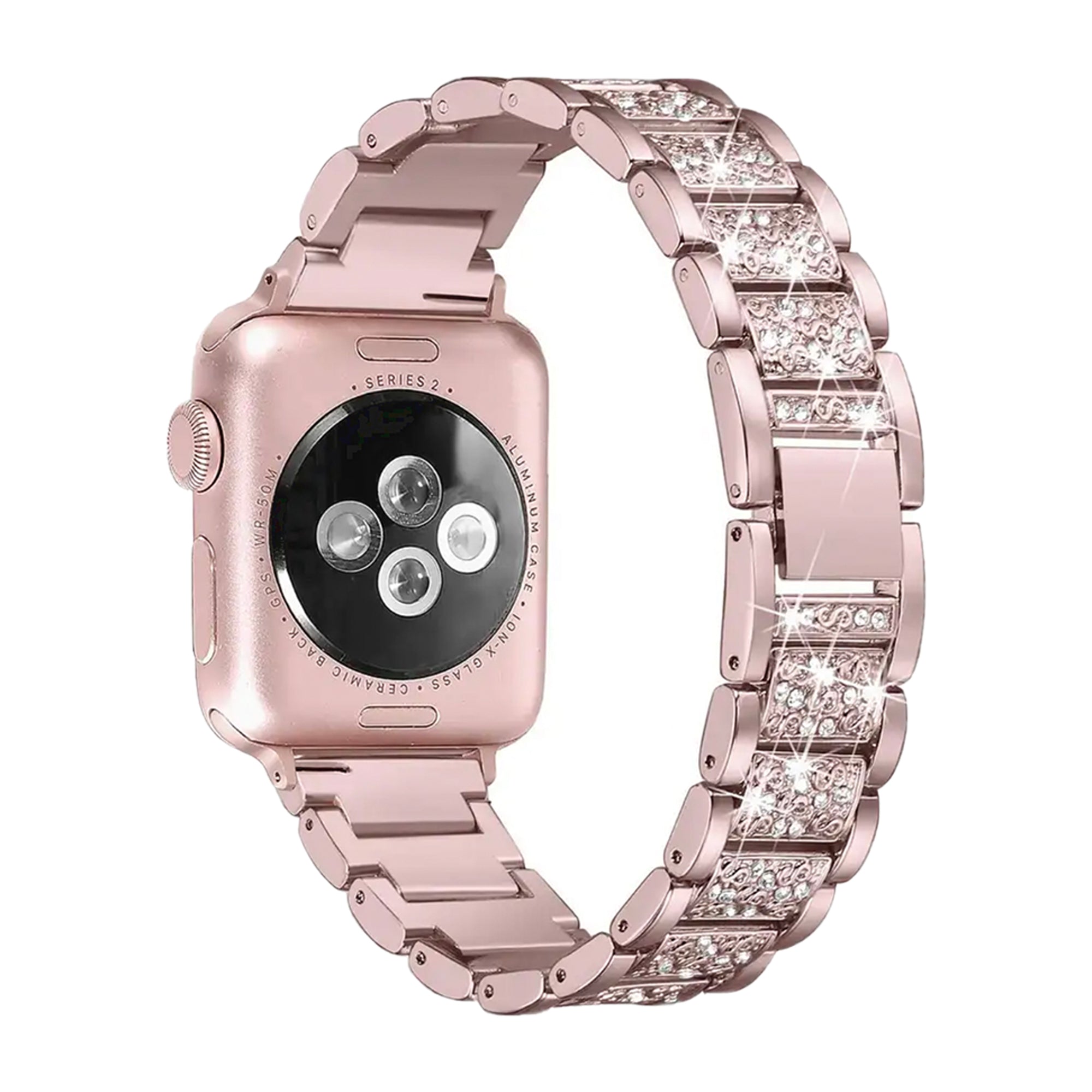 Diamant-Gliederarmband der Apple Watch – Rosa